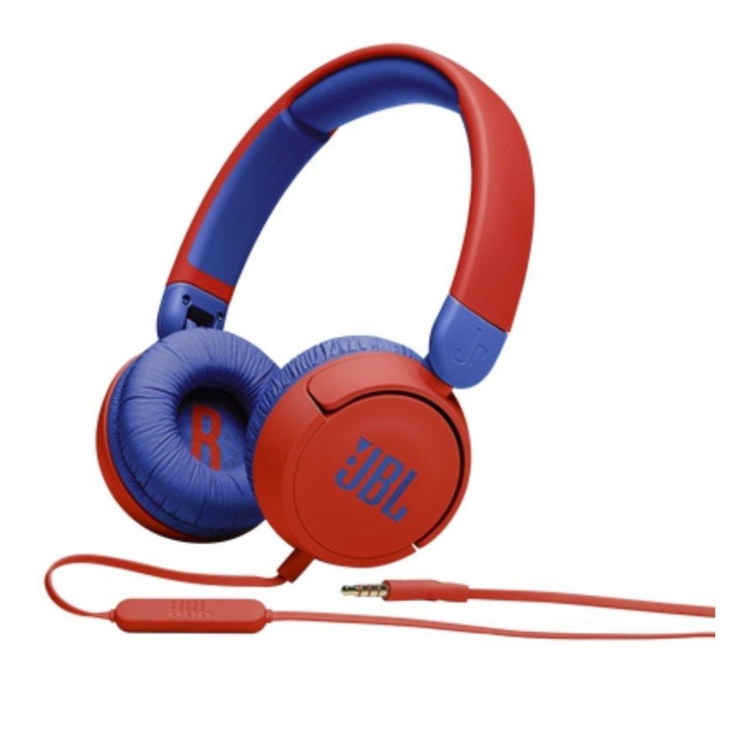 JBL JR310 · Auriculares Infantiles · Micrófono · Jack 3.5 · Rojo y Azul