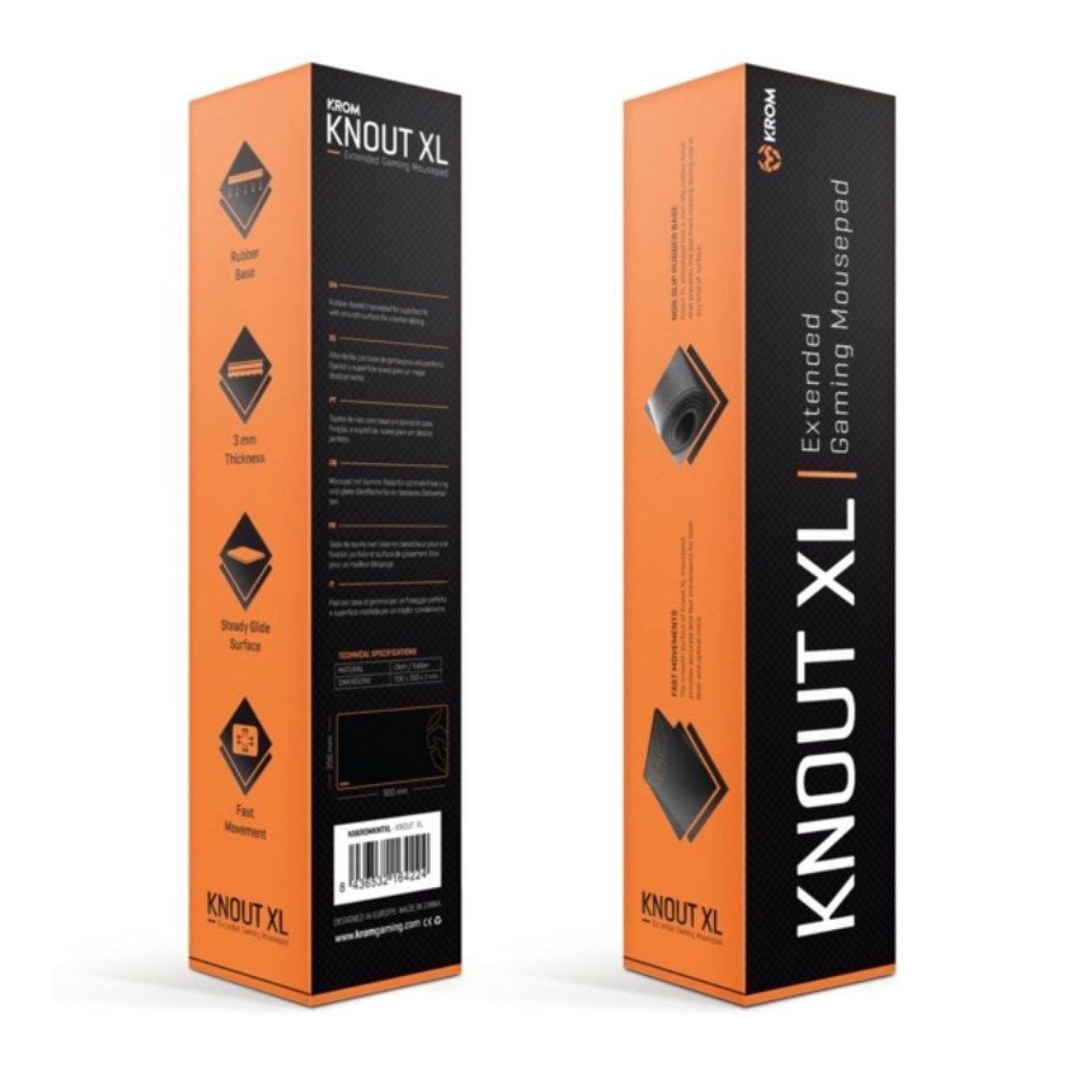 Krom Knout XL · Alfombrilla Gaming · 900x350mm · Superficie Extendida