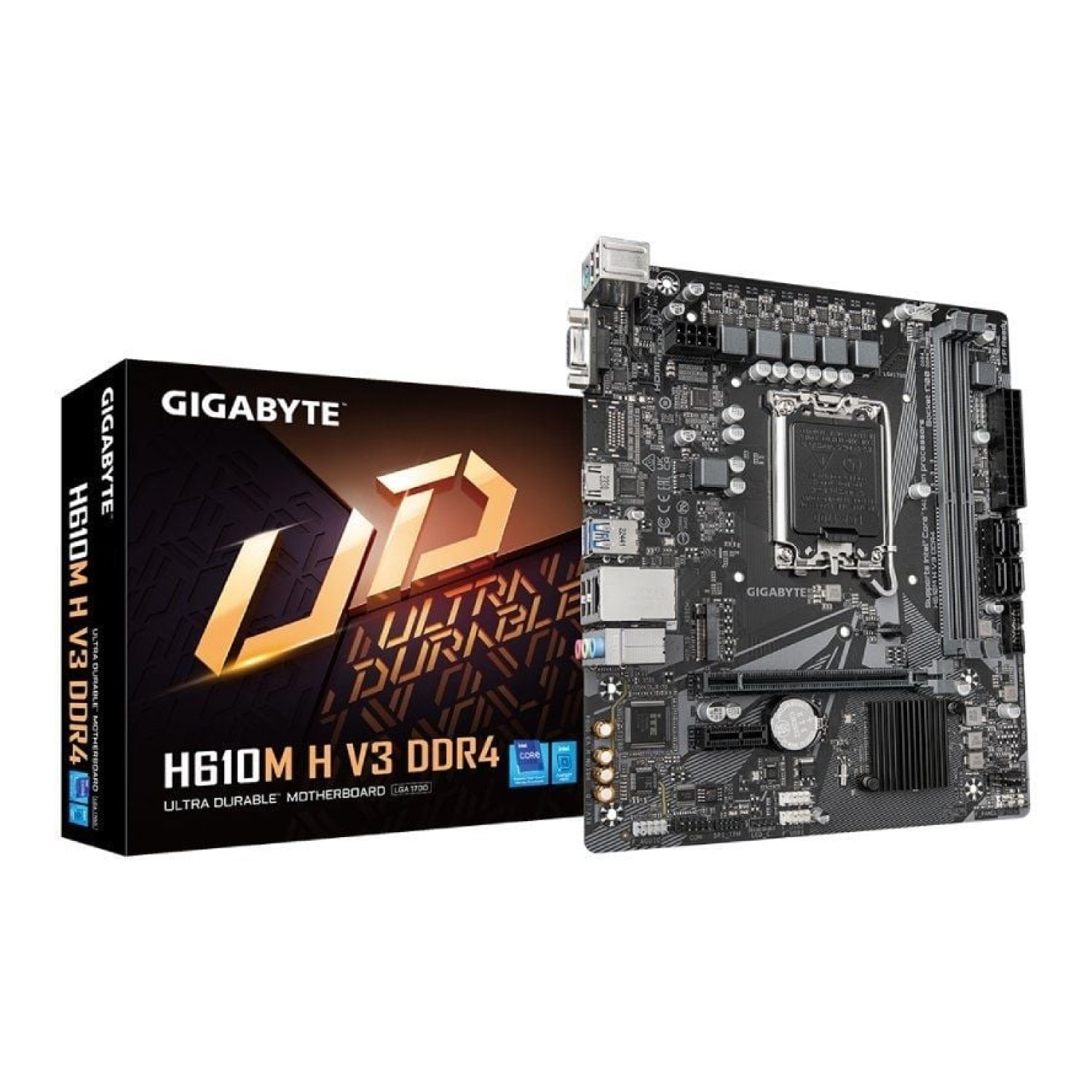 Gigabyte H610M H V3 · Socket 1700 · DDR4 · PCIe 4.0 · Micro ATX