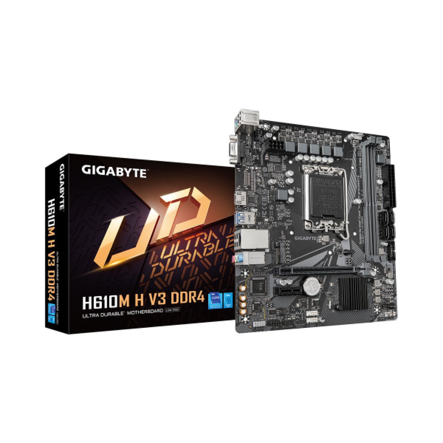 Gigabyte H610M H V3 · Socket 1700 · DDR4 · PCIe 4.0 · Micro ATX