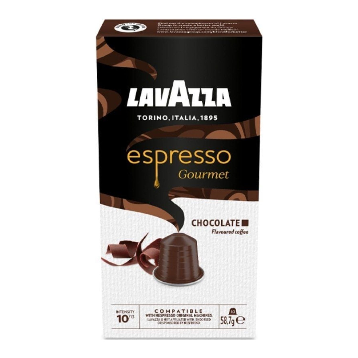 Lavazza Espresso Gourmet Chocolate · Cápsulas Nespresso · Caja de 10