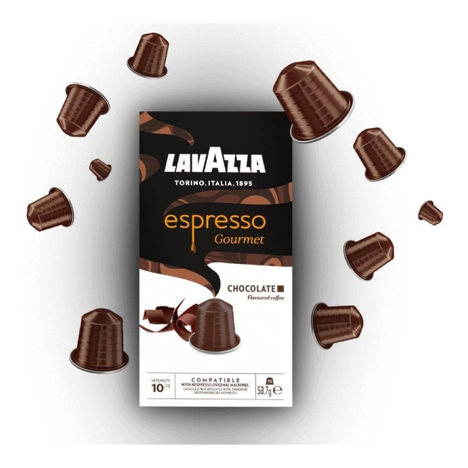 Lavazza Espresso Gourmet Chocolate · Cápsulas Nespresso · Caja de 10