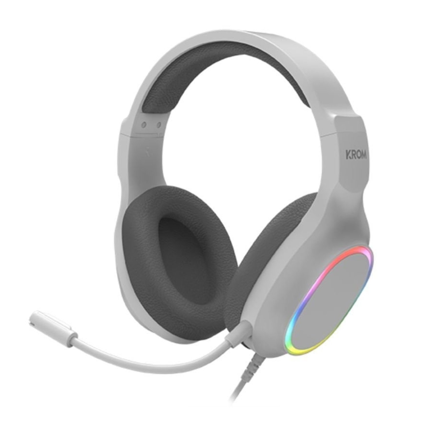 Krom Kenta · Pack Gaming Completo · Teclado RGB + Ratón + Auriculares + Alfombrilla · Blanco