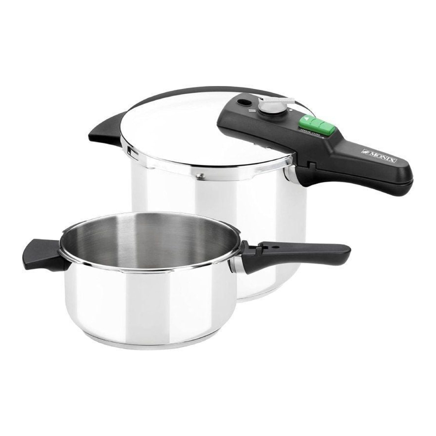 Olla a Presión Rápida Monix Quick M560005/ Ø22cm/ 4+6L/ Acero Inoxidable