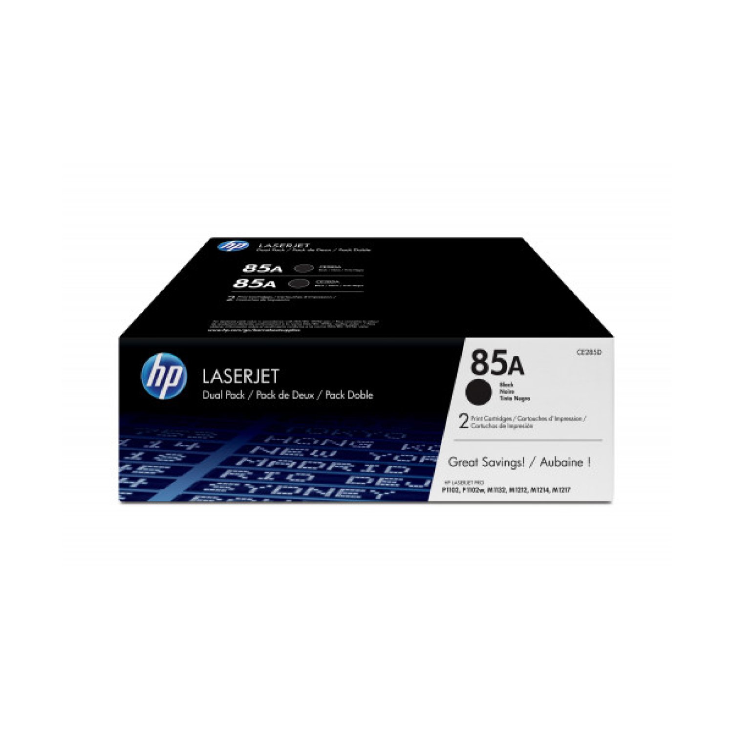 HP Toner Nº85A · Pack 2 Cartuchos · Negro · Original