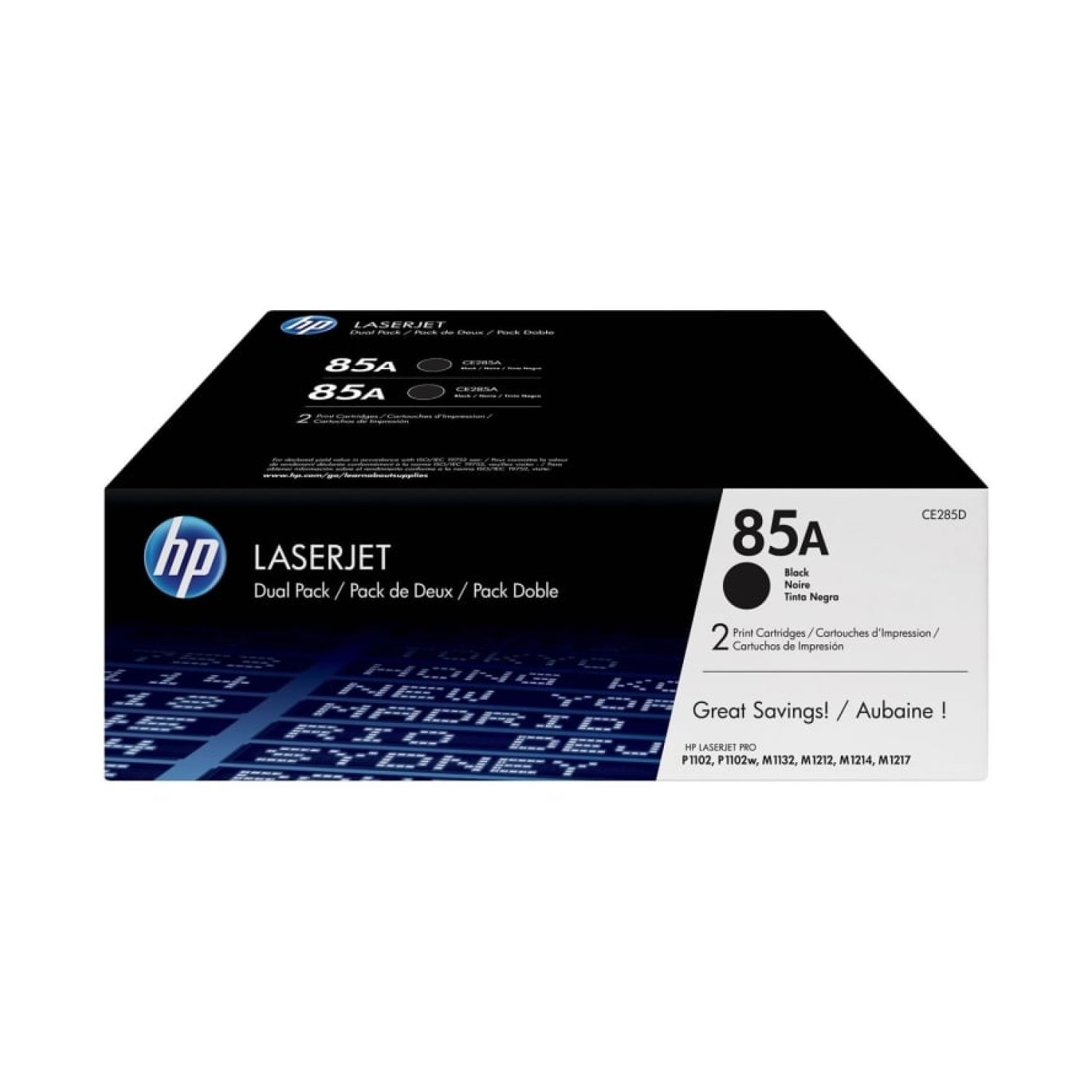 HP Toner Nº85A · Pack 2 Cartuchos · Negro · Original