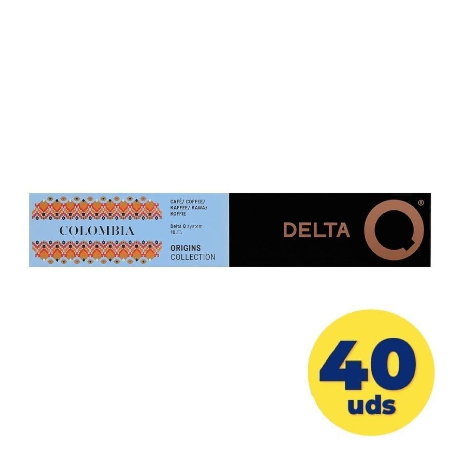 Delta Q · Cápsulas de Café Colombia · Caja de 40 unidades