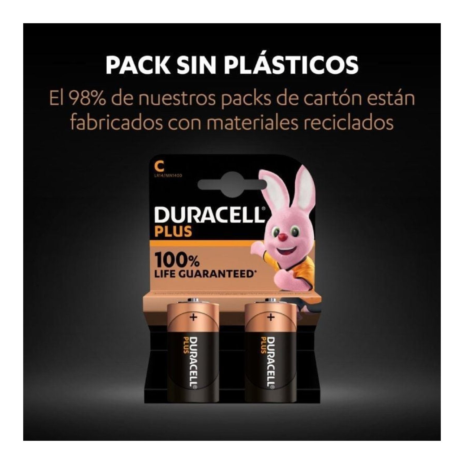 Duracell Pilas C LR14 · Pack 2 Unidades · 1,5V Alcalinas