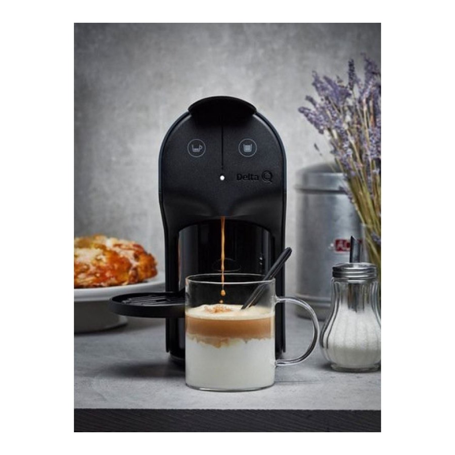 Cafetera de Cápsulas Delta Quick/ Negra