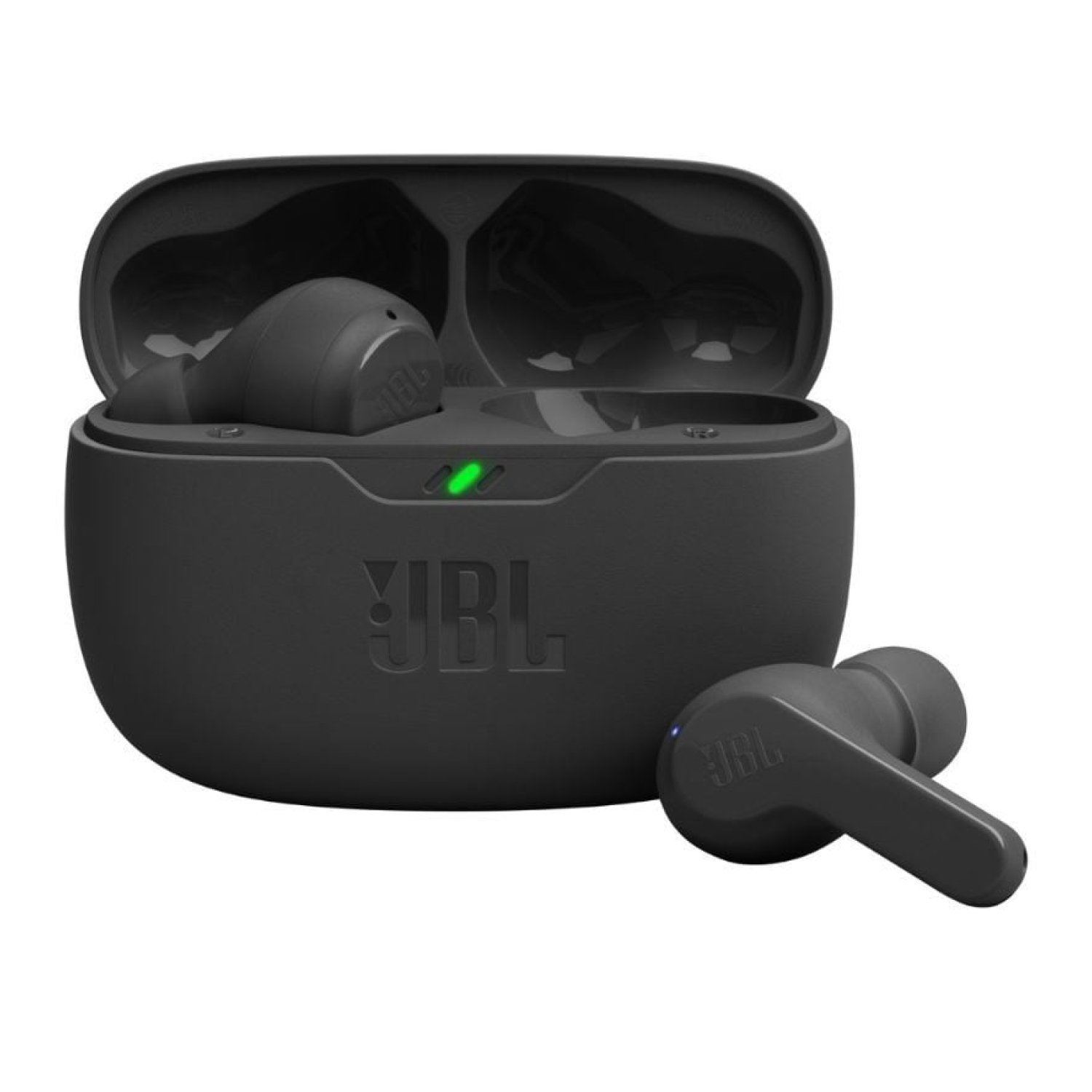 JBL Wave Beam · Auriculares Bluetooth · Autonomía 8h · Estuche de carga · Negro