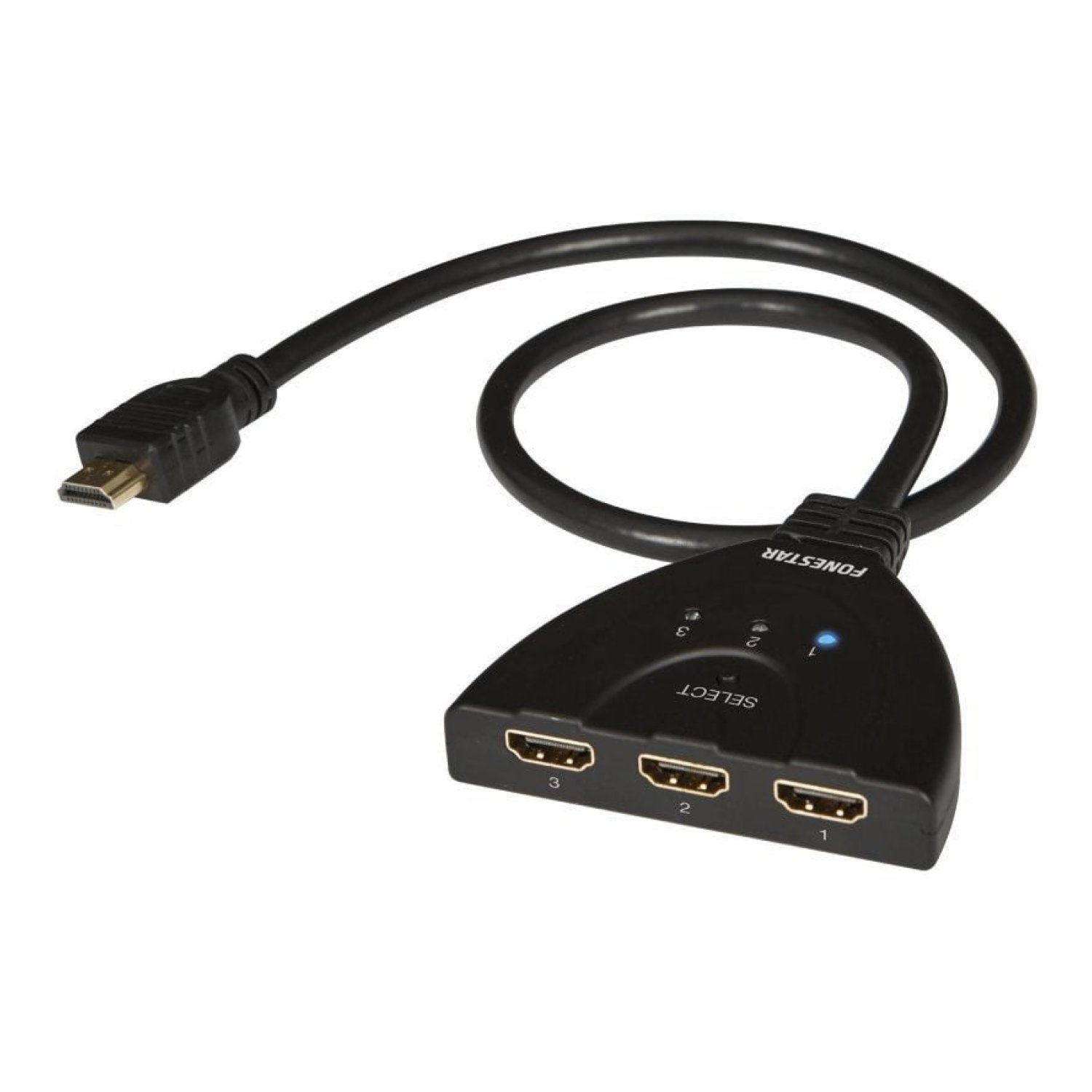 Fonestar FO-513 · Switch HDMI 3 en 1 · 3 Puertos HDMI