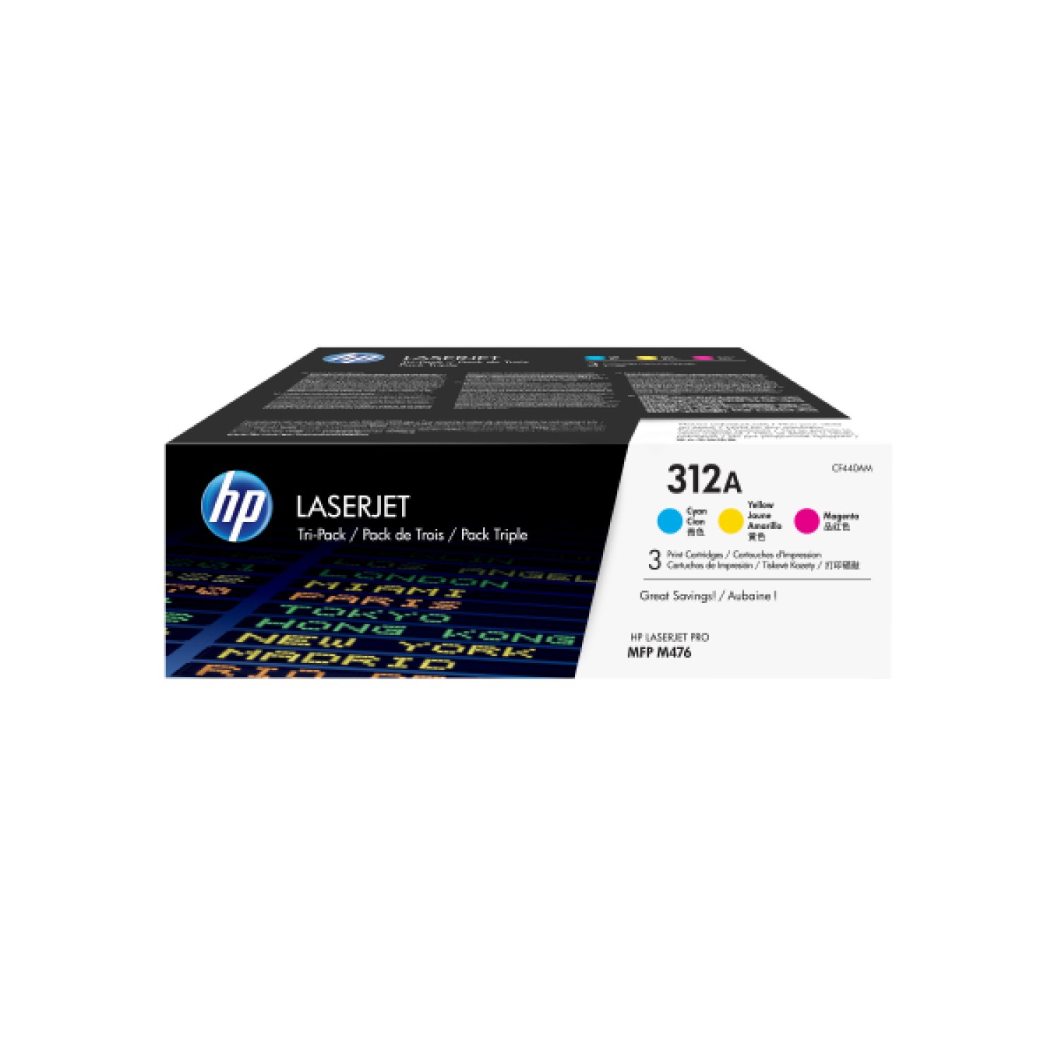 HP Tóner nº312A Multipack · Cian · Magenta · Amarillo