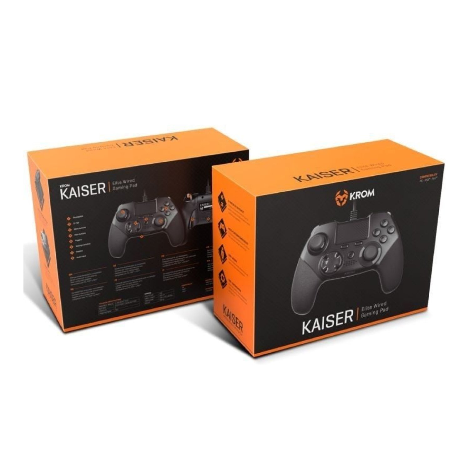 Krom Kaiser · Gamepad · Control Inalámbrico · Compatible PC/Consola