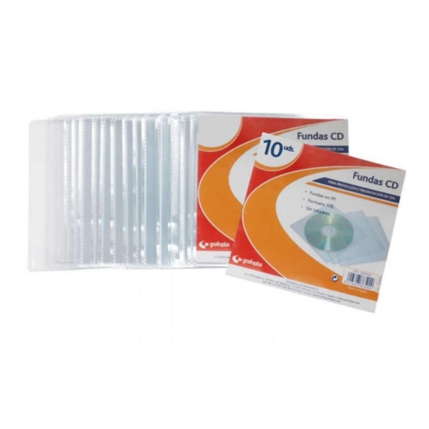 Grafoplás · Funda CD · Pack 10 unidades