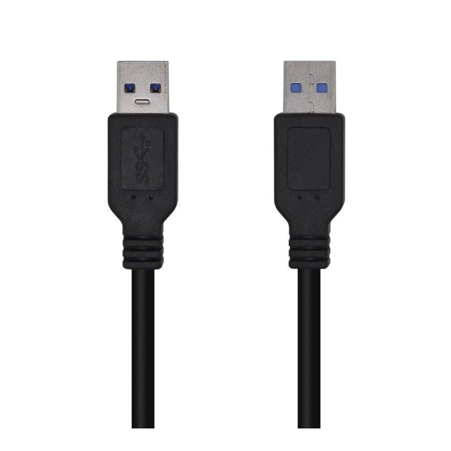Cable USB 3.0 Aisens A105-0447/ USB Macho - USB Macho/ 2m/ Negro