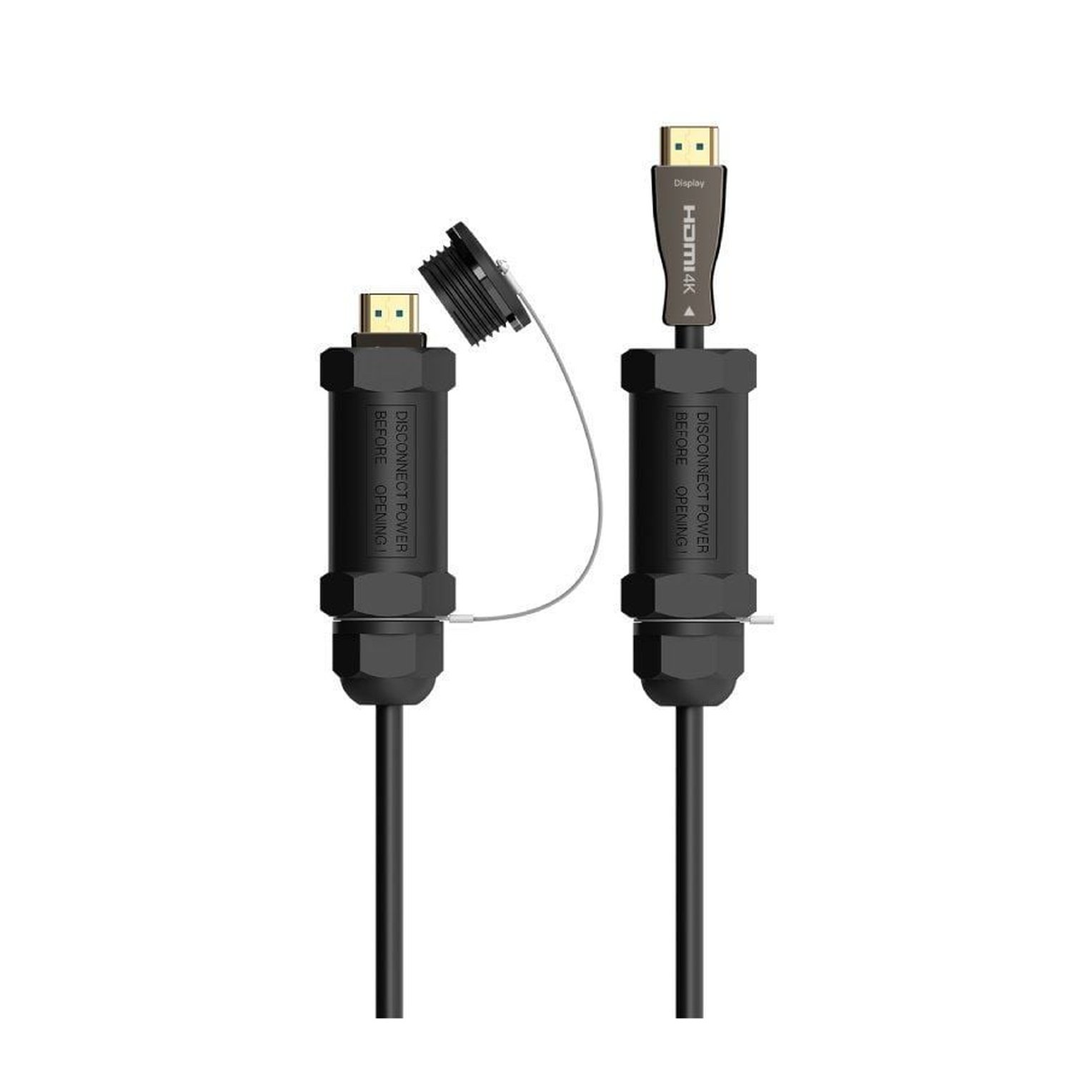 Cable HDMI con Armadura 2.1 AOC 8K Aisens A153-0612/ HDMI Macho - HDMI Macho/ 30m/ Negro