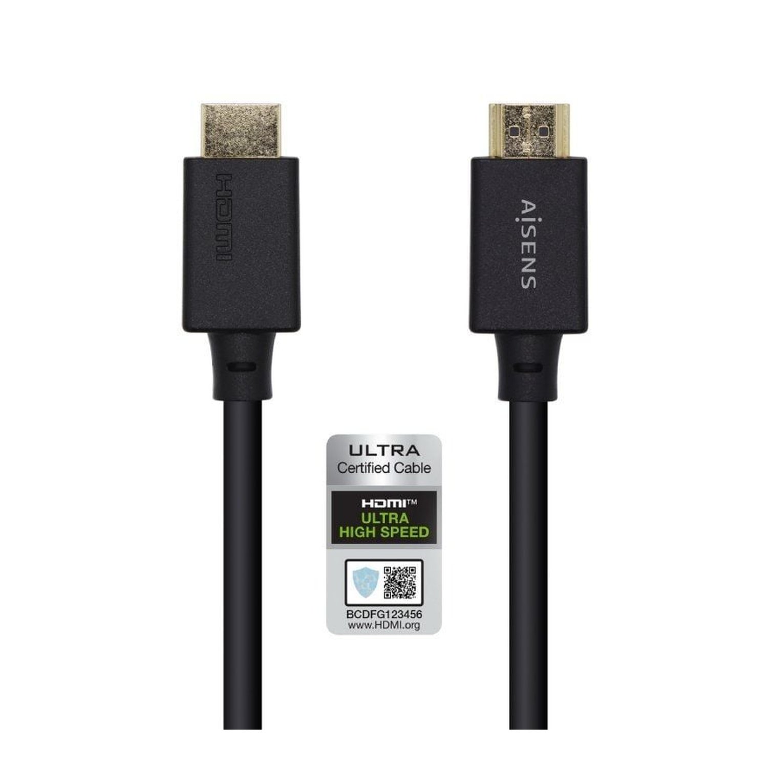 Cable HDMI 2.1 8K Aisens A150-0424/ HDMI Macho - HDMI Macho/ 3m/ Certificado/ Negro