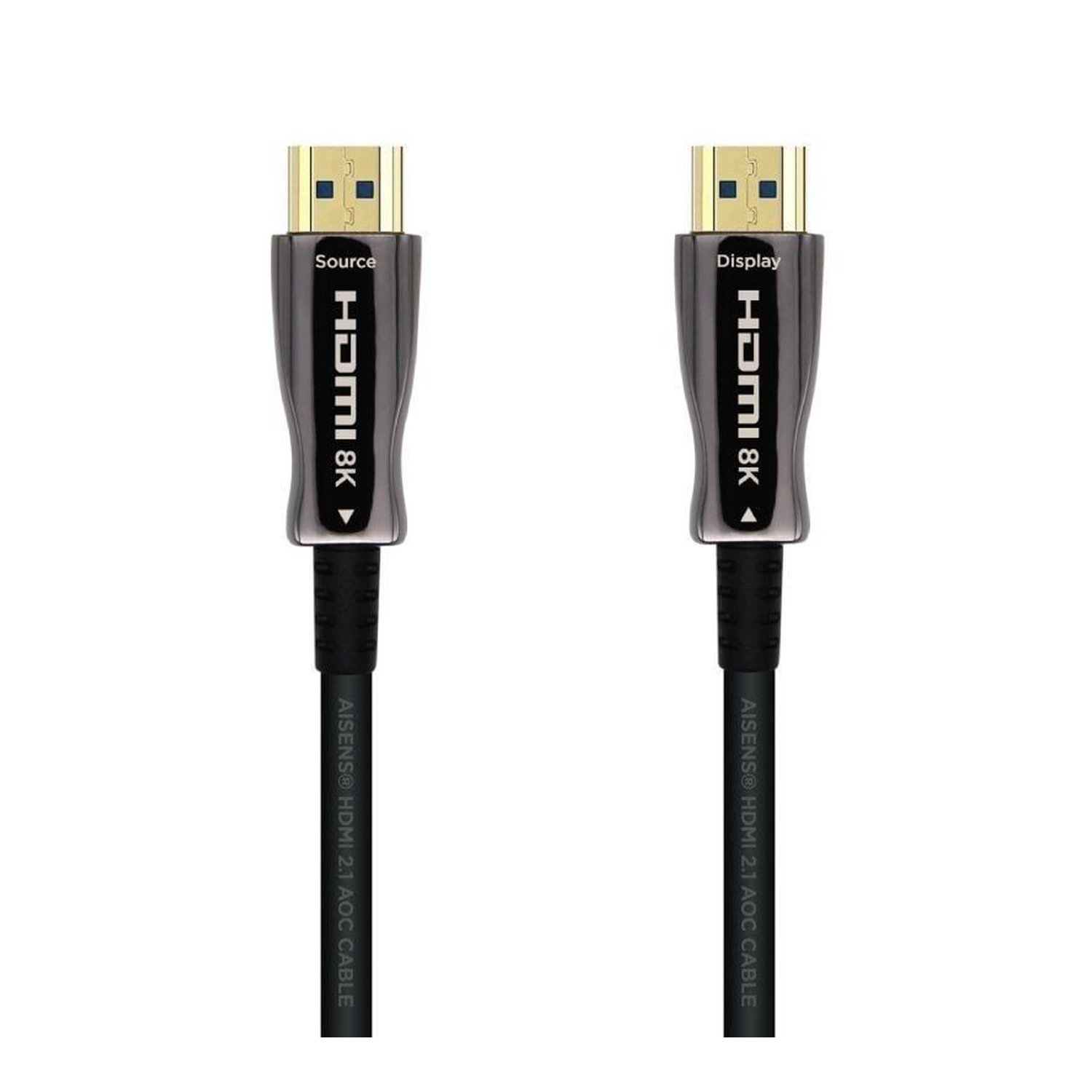 Cable HDMI 2.1 AOC 8K Aisens A153-0524/ HDMI Macho - HDMI Macho/ 100m/ Negro