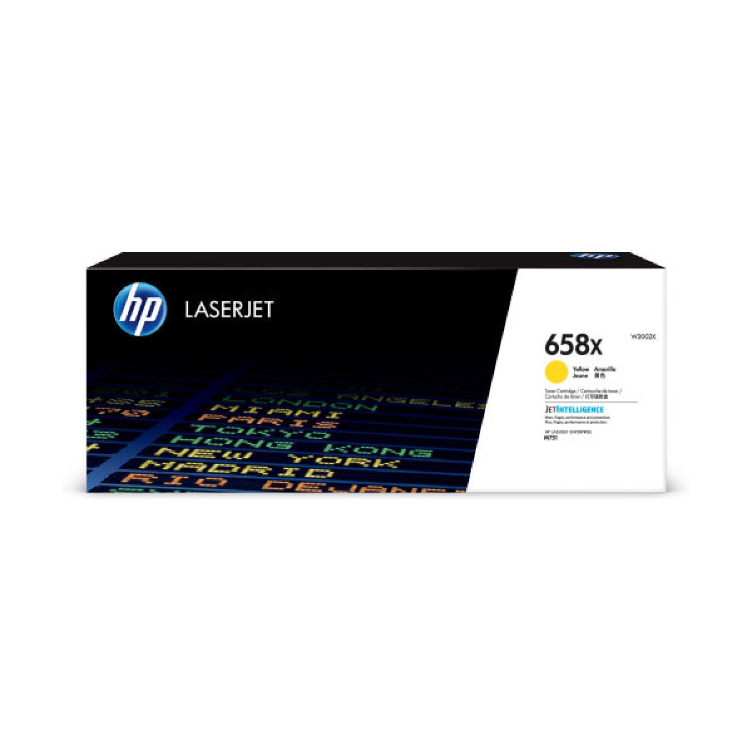 HP LaserJet 658X · Cartucho Tóner Original · Amarillo Alta Capacidad