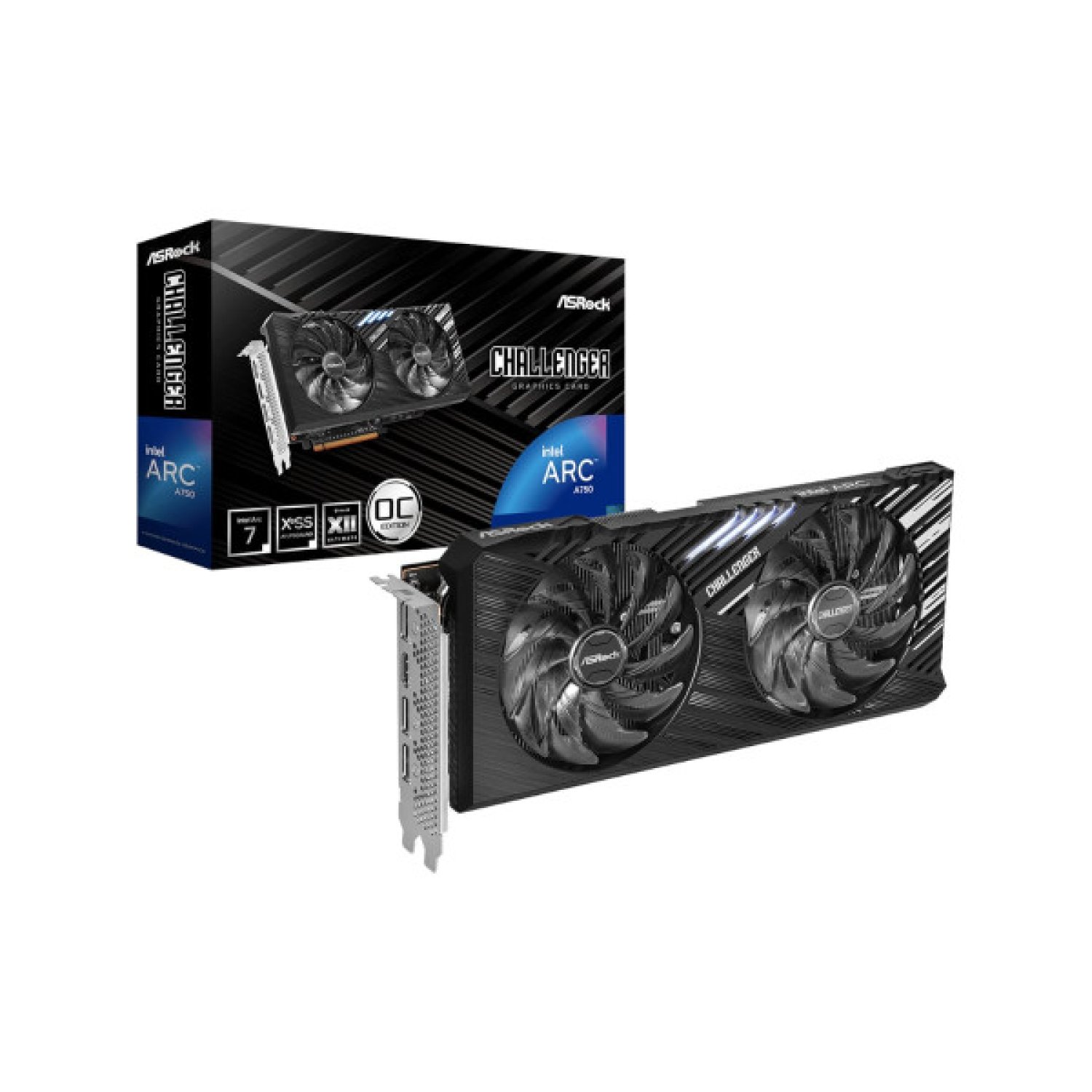 ASRock Radeon RX 7600 Challenger SE · 8GB GDDR6 · 256-bit · 3xDP+HDMI · 2 ventiladores