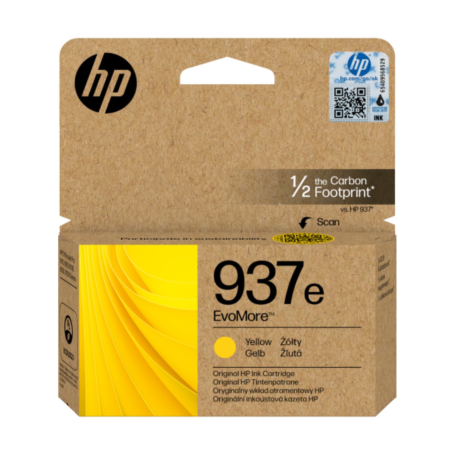 HP · Cartucho Tinta Original 937e · Amarillo · EvoMore