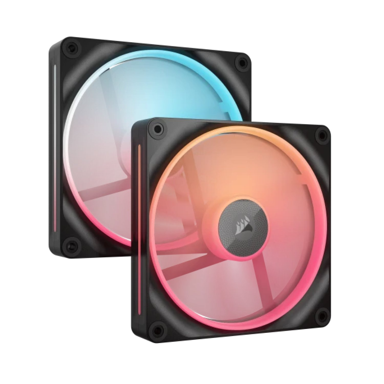 Corsair iCUE LINK LX140-R · Ventiladores RGB · 140mm · 2 Unidades · Negro