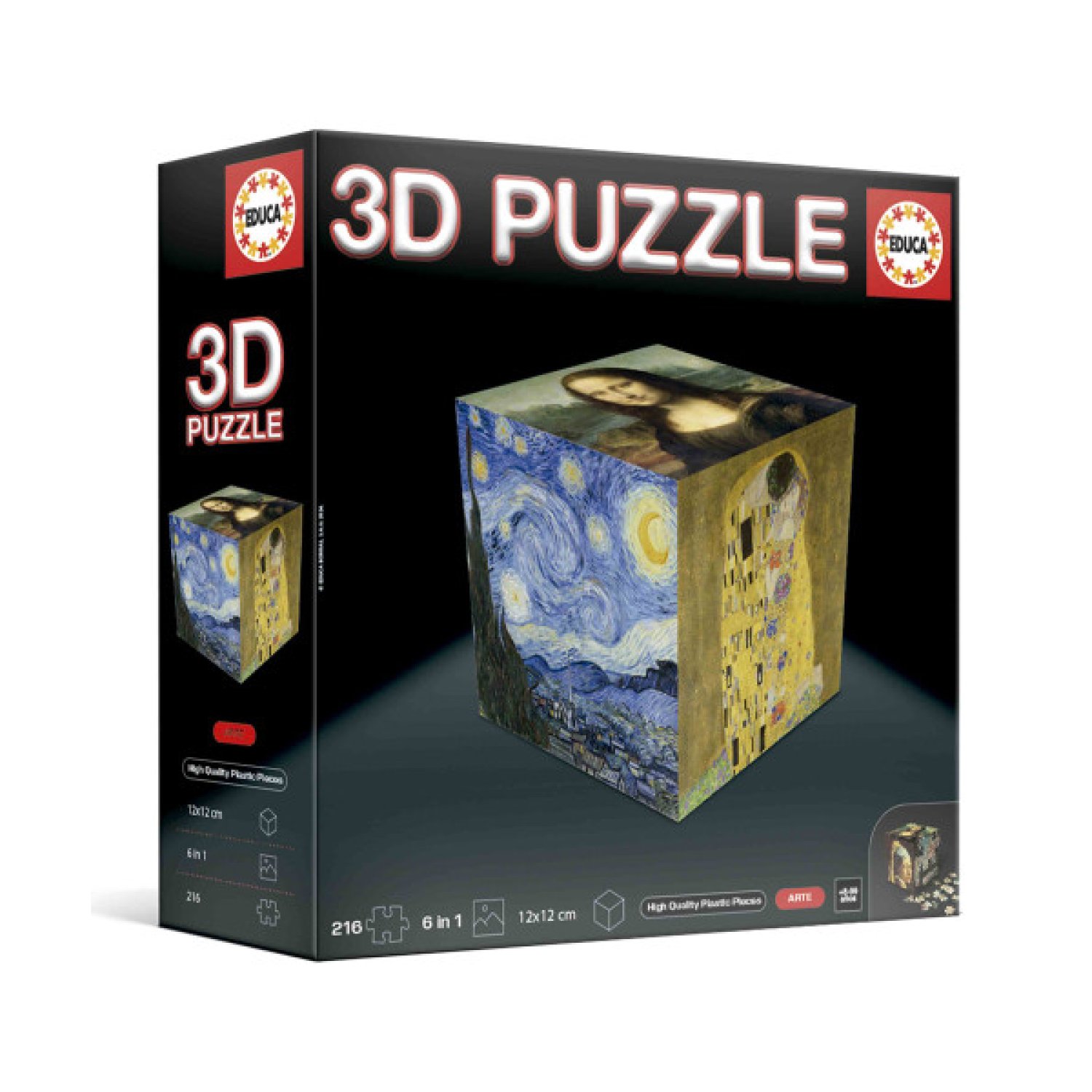 Educa Borrás · Puzzle Cubo 3D Arte · Juego de Construcción