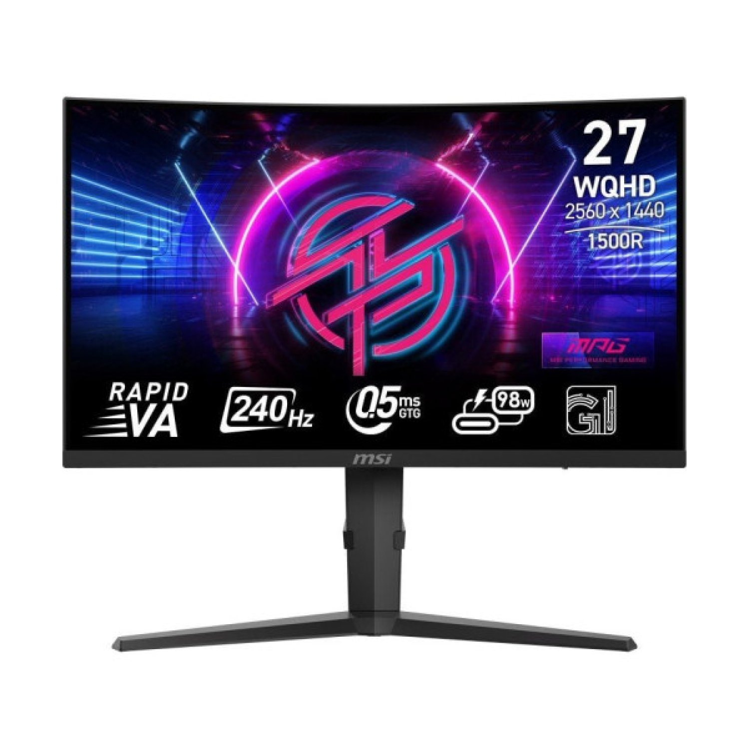 MSI MPG 275CQRXF · Monitor Gaming 27" Curvo · 2560x1440 · 240Hz · VA 1500R