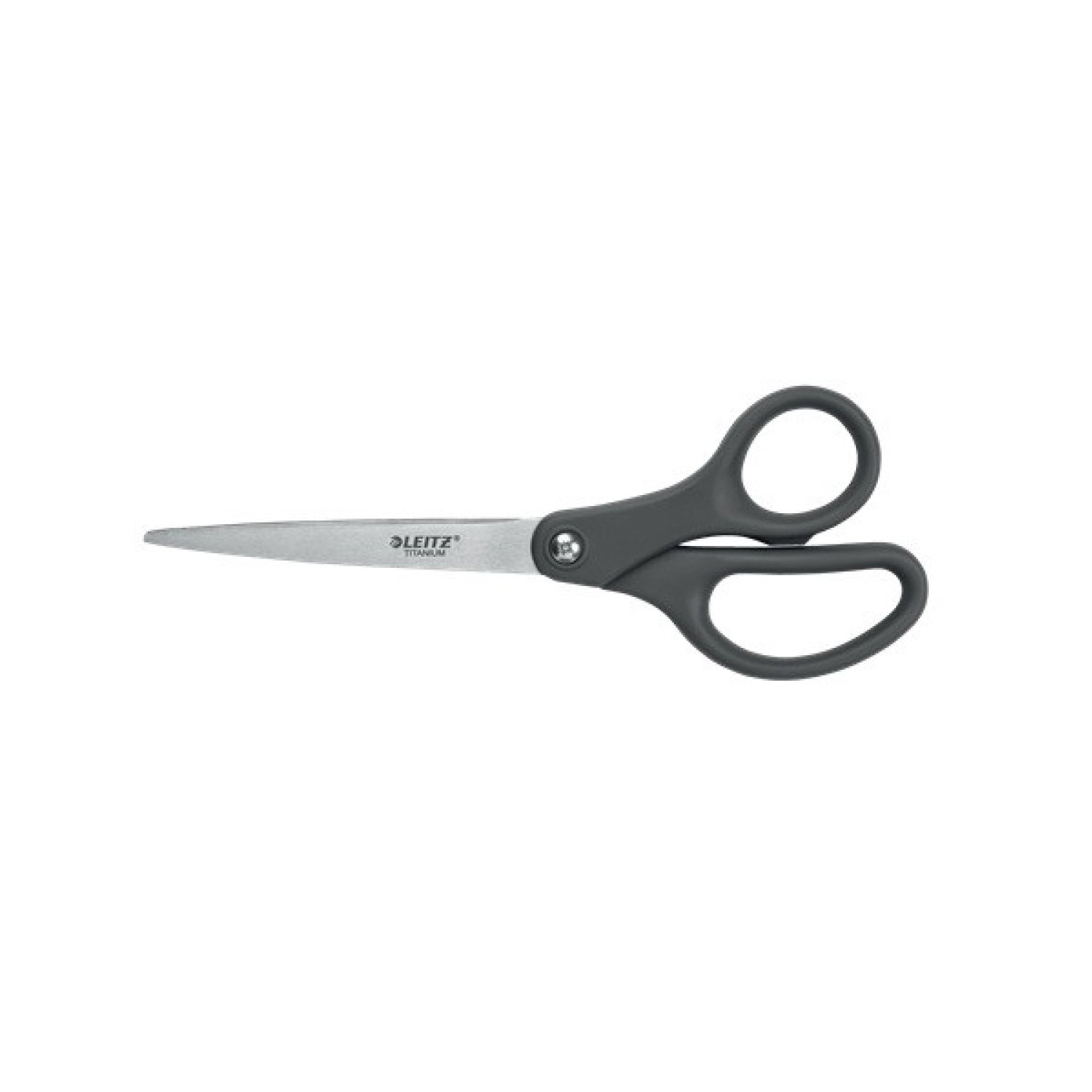 Leitz Tijeras Titanio · 180 mm · Gris Oscuro · Blíster Cartón