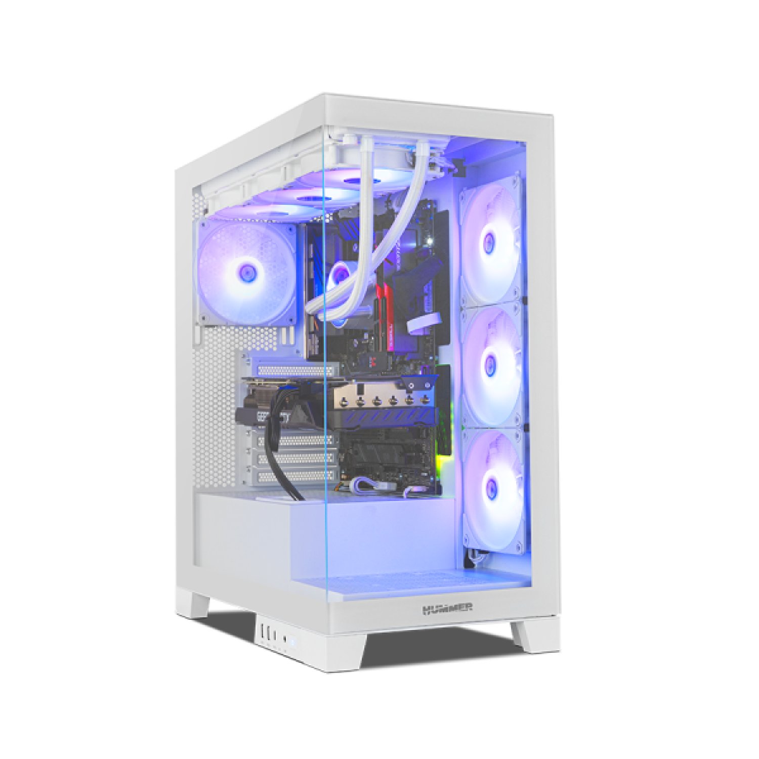 NOX Hummer Glock · Caja Midi Tower · Blanco