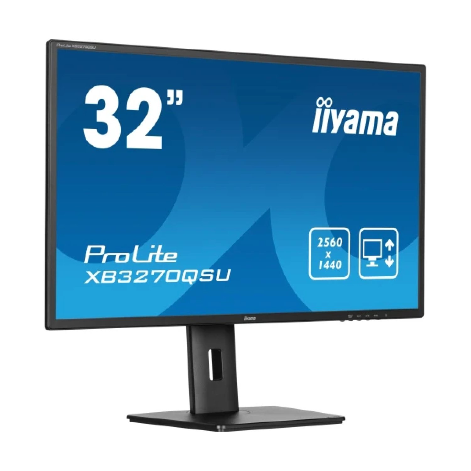 Iiyama Monitor 32" · Panel IPS · 100Hz · 3ms · HDMI · DisplayPort · USB 3.2 · Regulable en altura