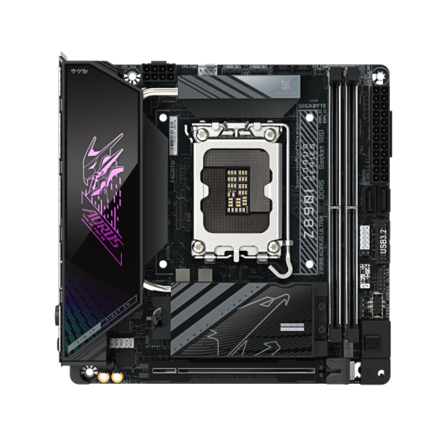 Gigabyte Z890I Aorus Ultra · Intel LGA1851 · Z890 · 4 DDR5 · WiFi · ITX
