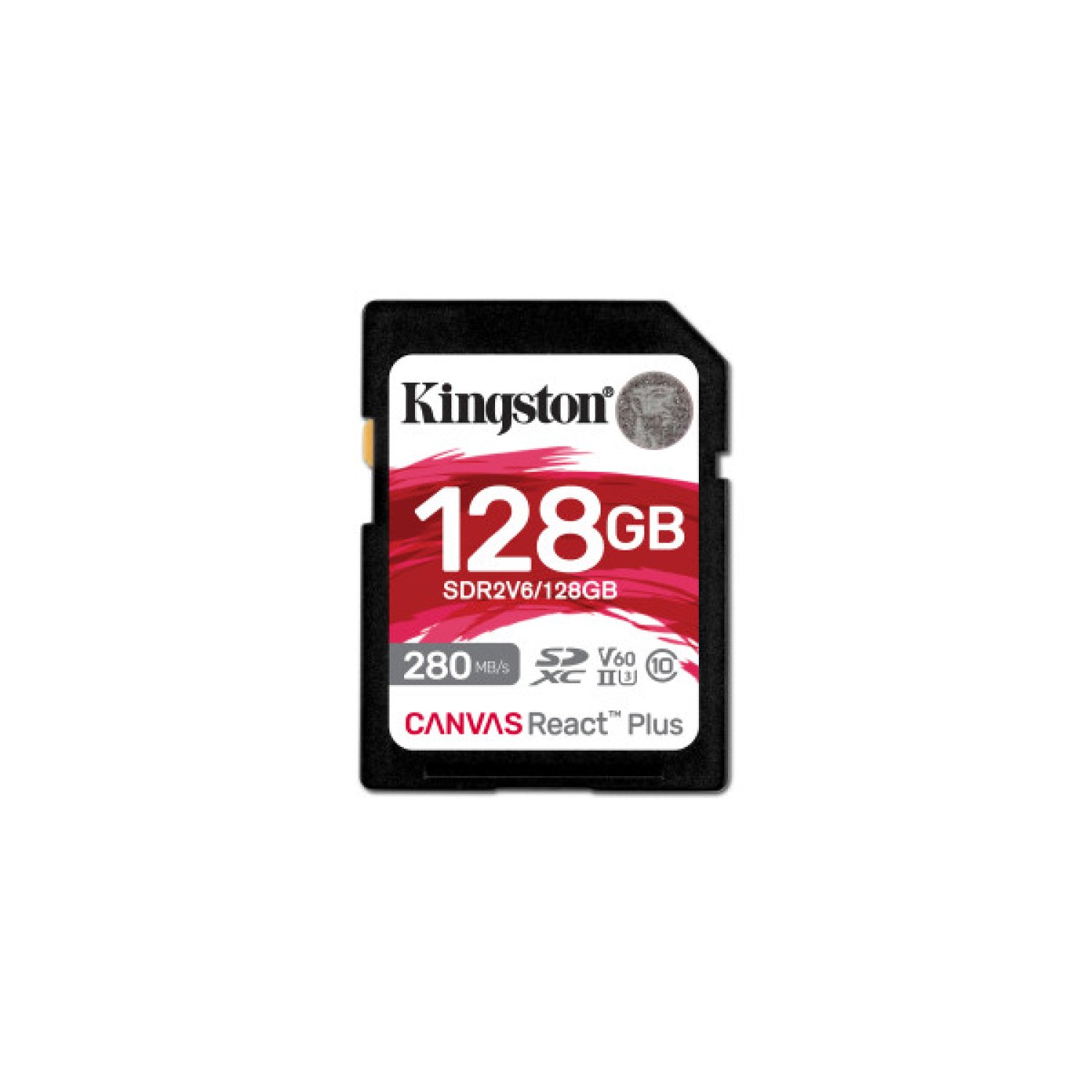 Kingston Canvas React Plus · 128GB SDXC · UHS-II · Clase 10