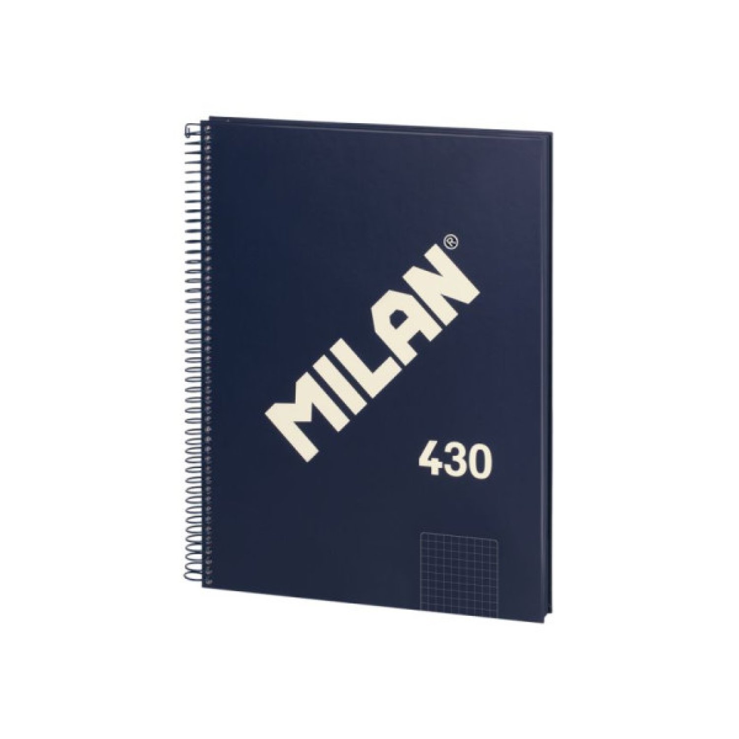 Milan Libreta Espiral · A4 · Papel Cuadriculado · 80 Hojas · Azul
