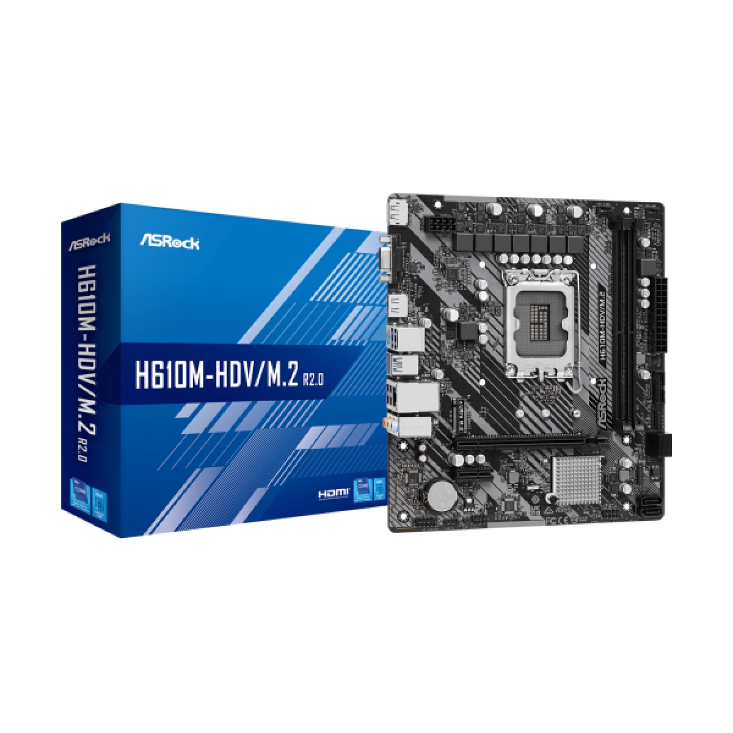 ASRock H610M-HDV/M.2 R2.0 · Intel H610 · LGA 1700 · Micro ATX