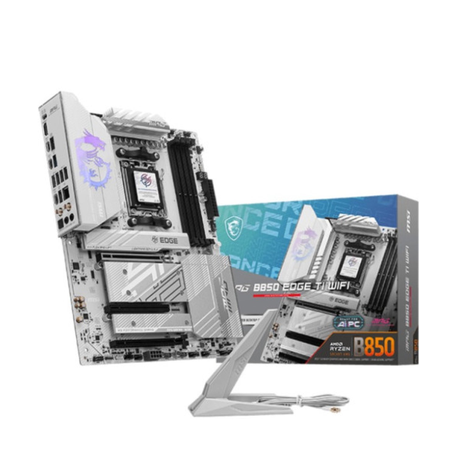 MSI MPG B850 Edge TI WiFi · Placa AM5 · AMD · ATX · DDR5 · WiFi