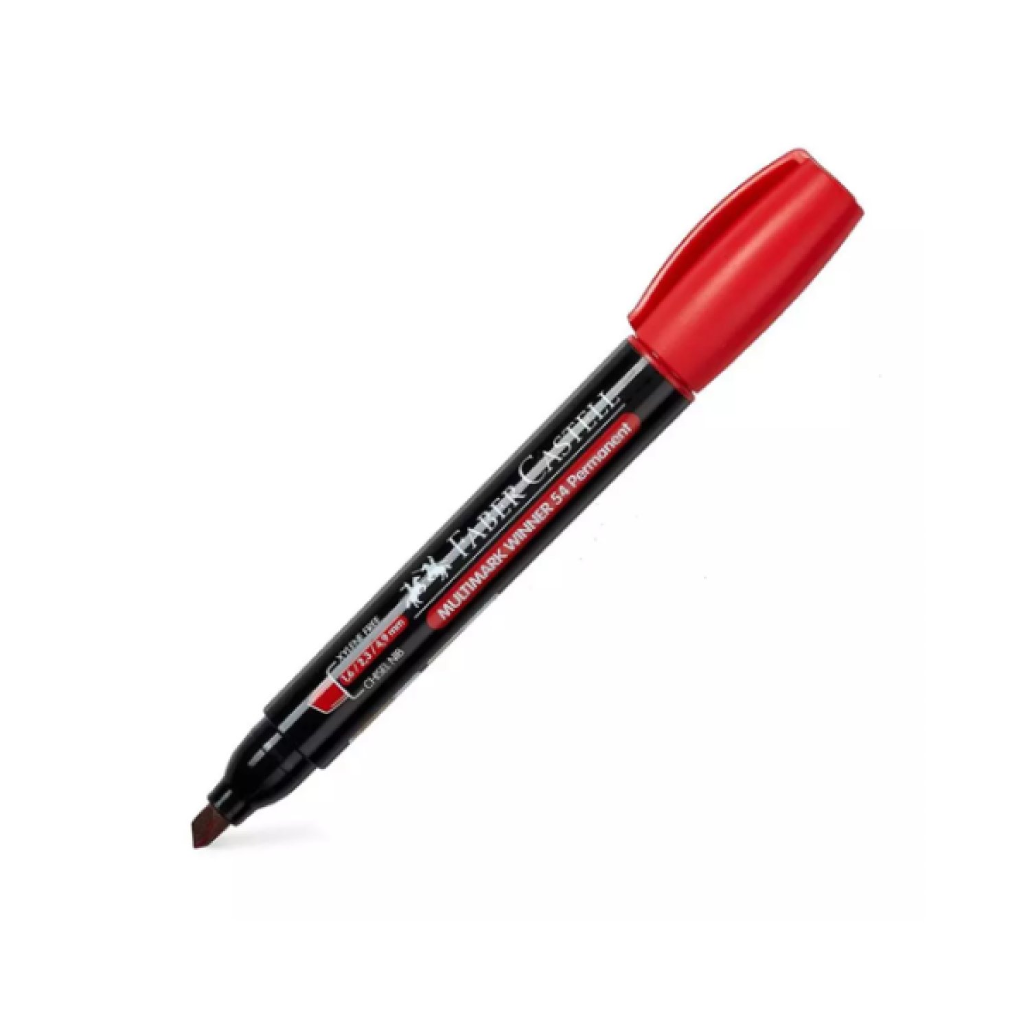 Faber-Castell · Marcador Multimark Winner · Punta Biselada · Rojo · Pack 12 unidades