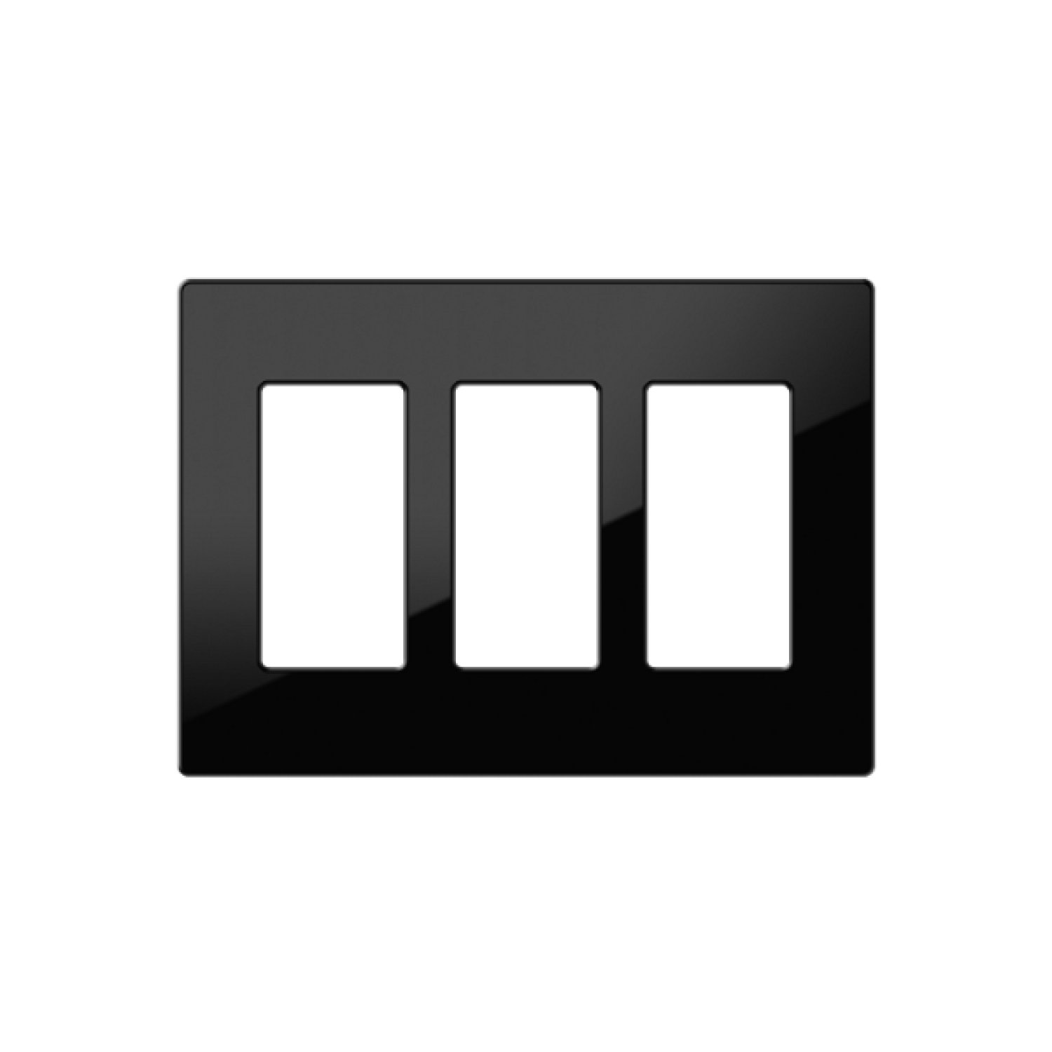 Crestron · Faceplate Decorativa · 3 Posiciones · Negro Liso
