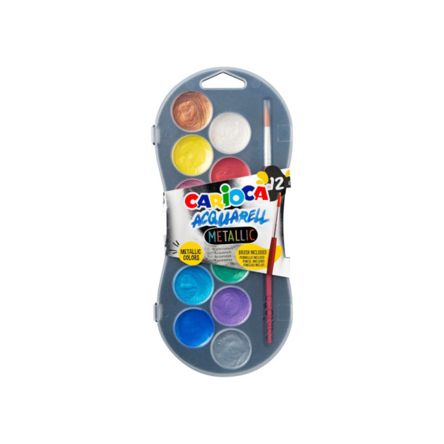 Carioca · Estuche Acuarelas Metálicas · 12 Colores
