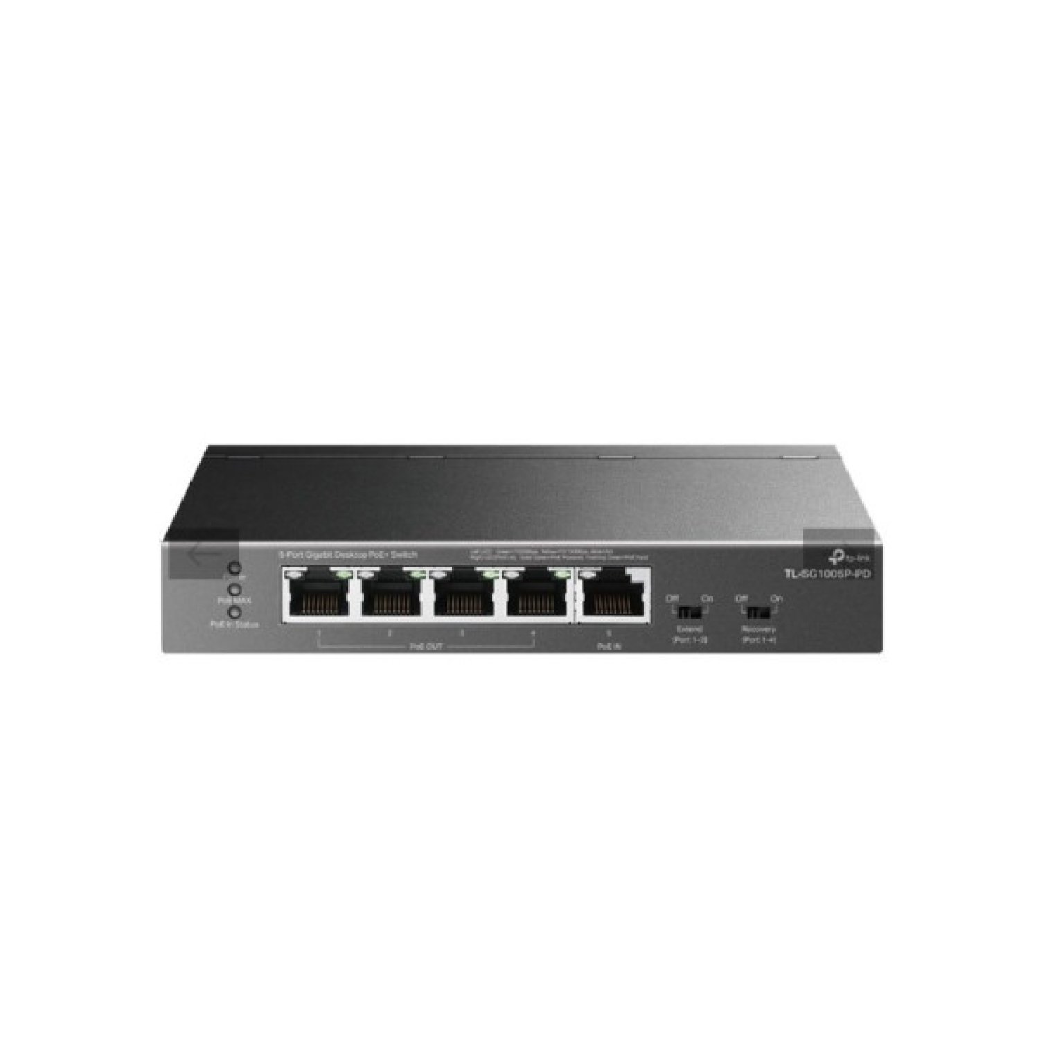 TP-Link Switch Gigabit · 5 Puertos · 1 POE++ Entrada · 4 POE+ Salida · Sobremesa
