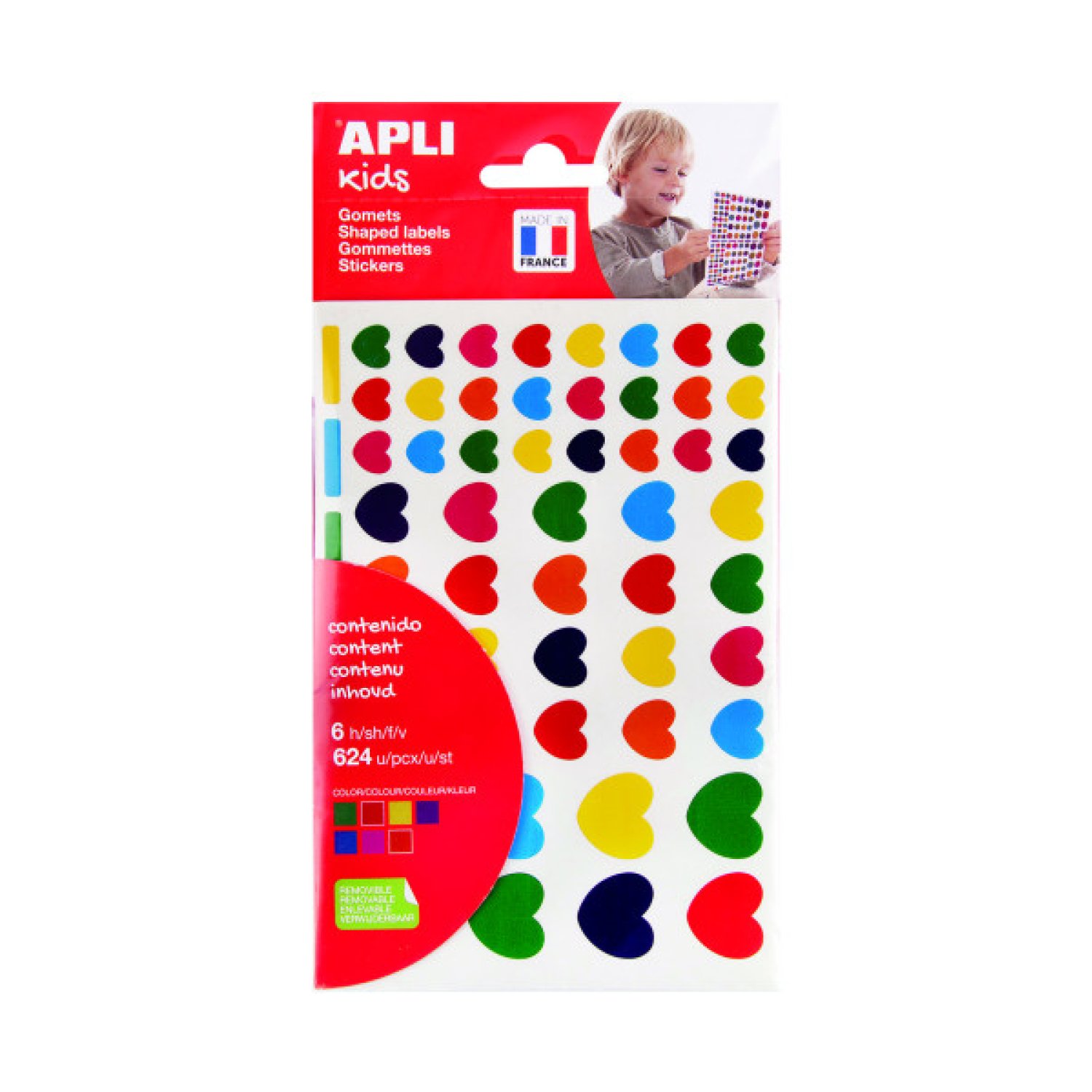 Apli · Gomets Corazones Surtidos · Pegatinas Decorativas