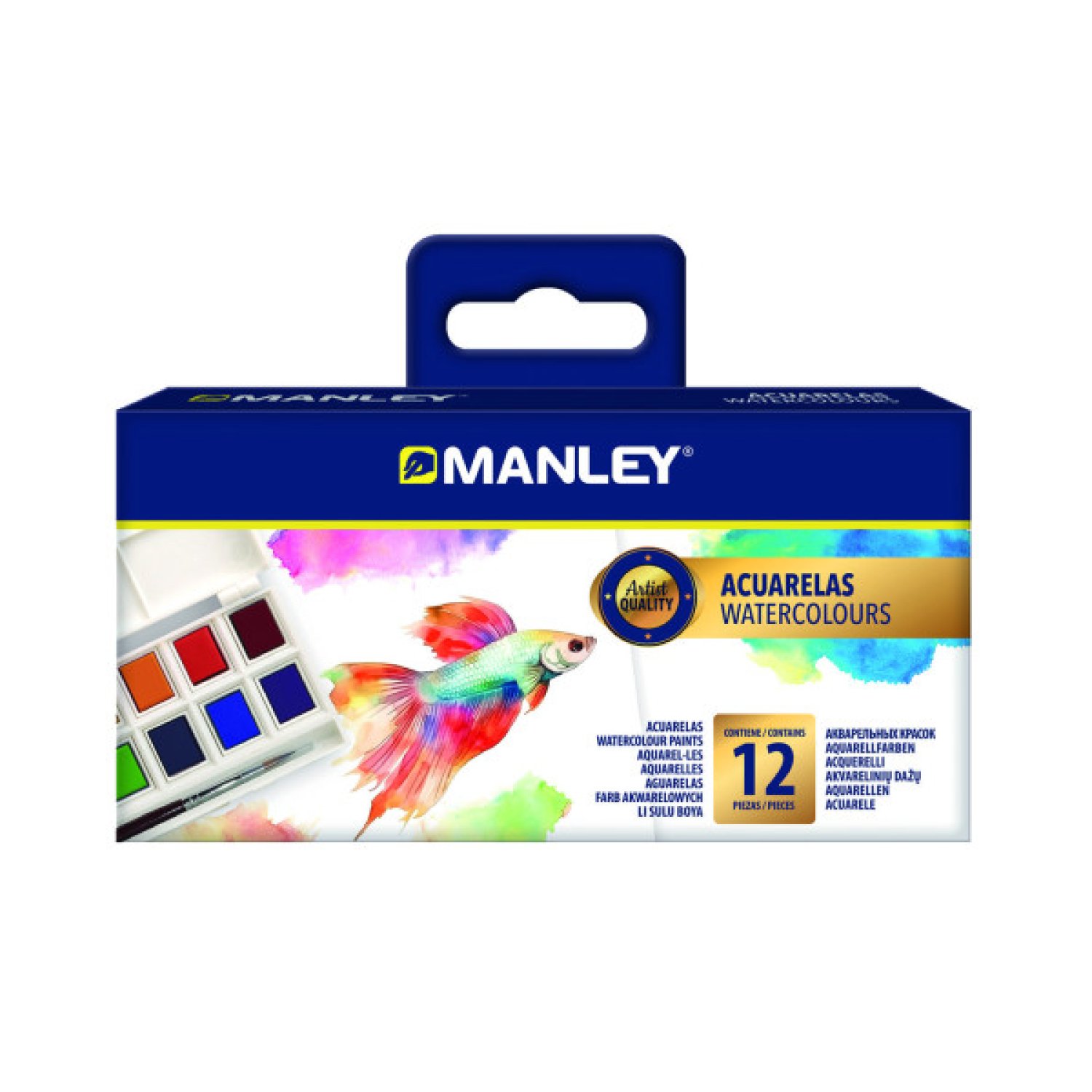 Manley · Estuche Acuarela · 12 Colores