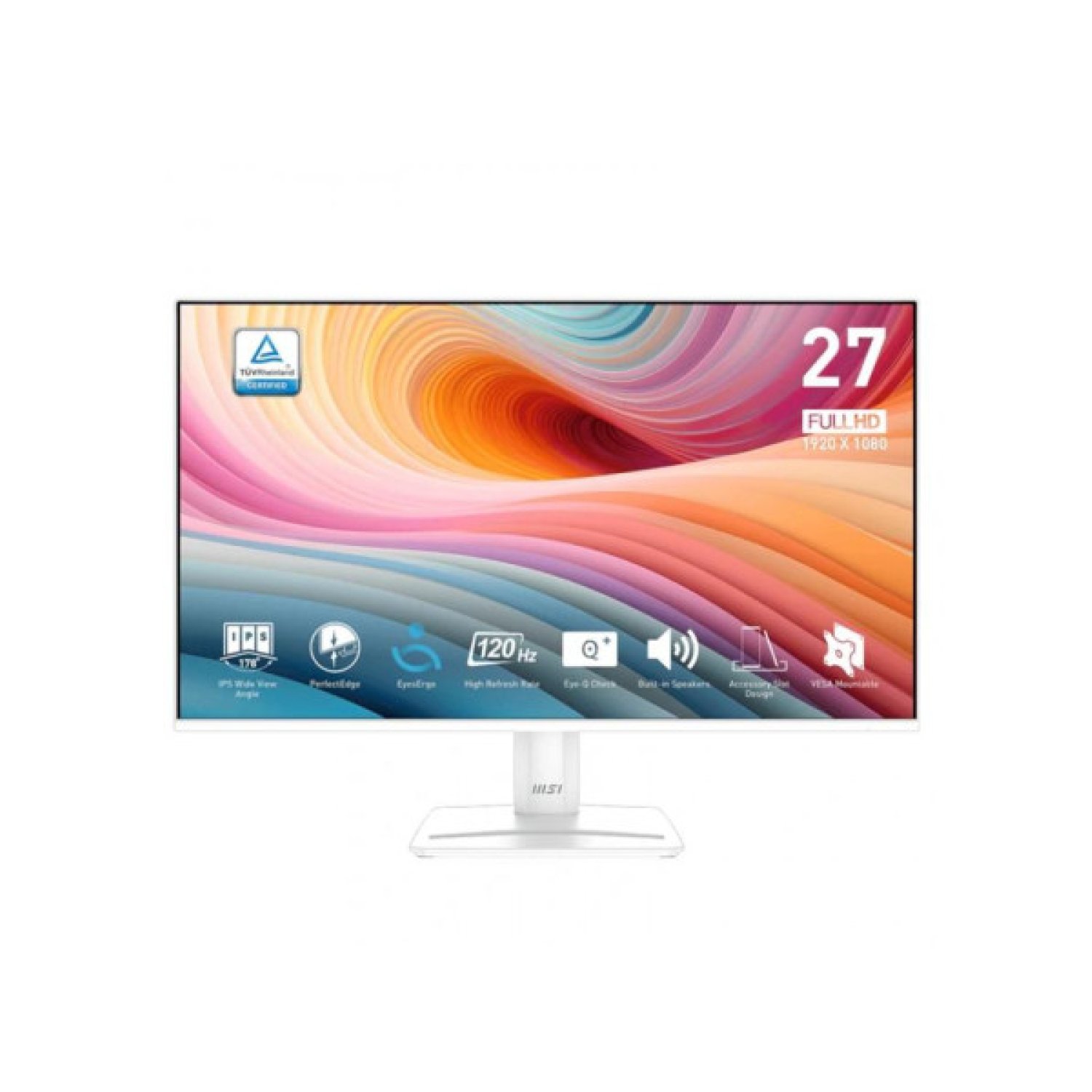 MSI Monitor Pro MP275W · 27" IPS · 1920x1080 · 120Hz · Blanco