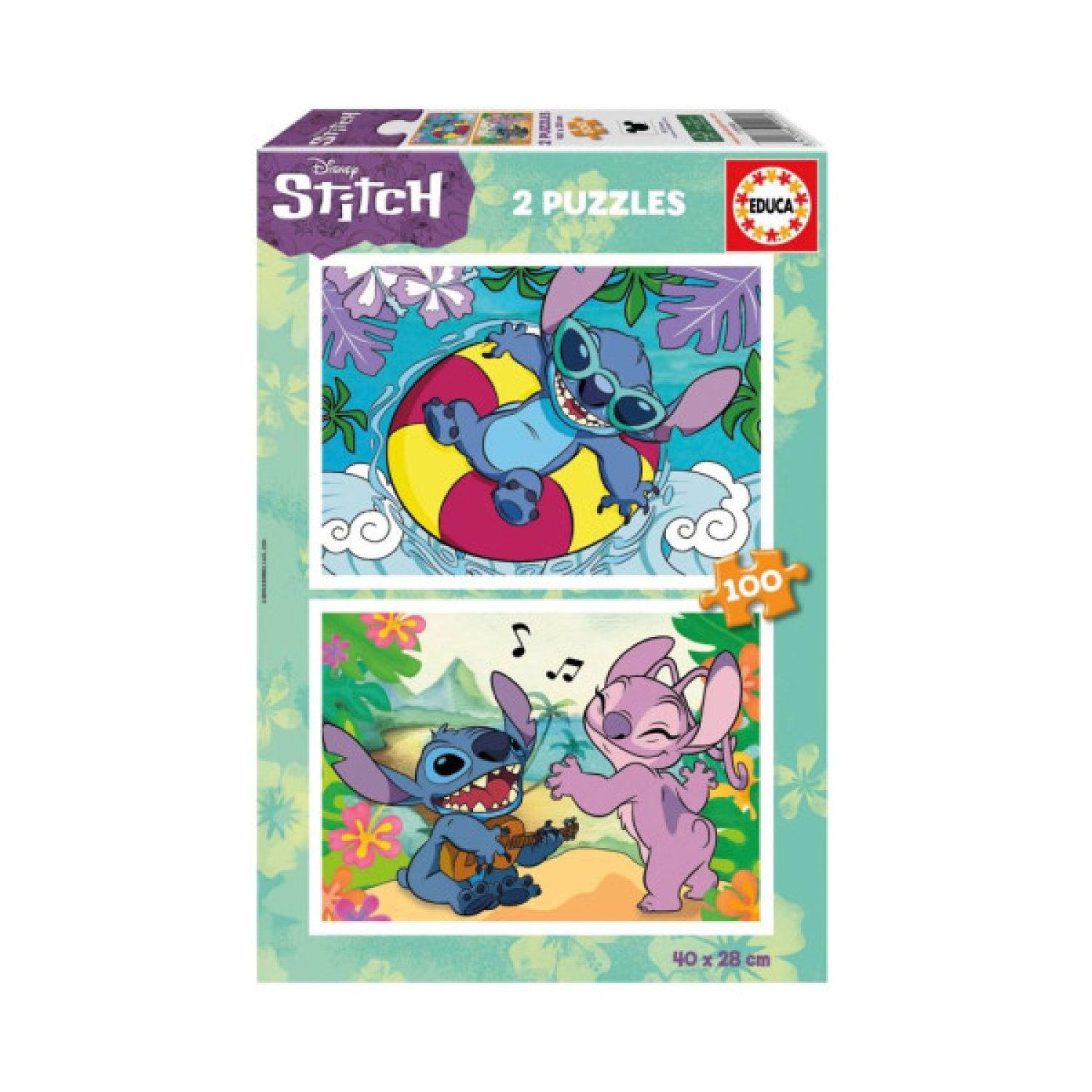 Educa Borrás · Puzle Infantil Stitch · 2x100 Piezas