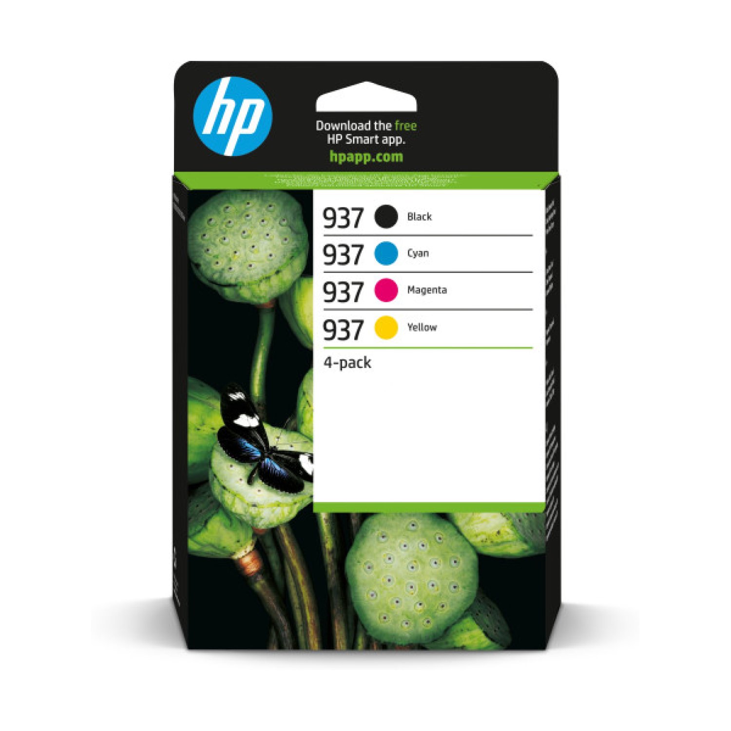 HP Cartuchos de Tinta 937 · Pack 4 Unidades CMYK · Original