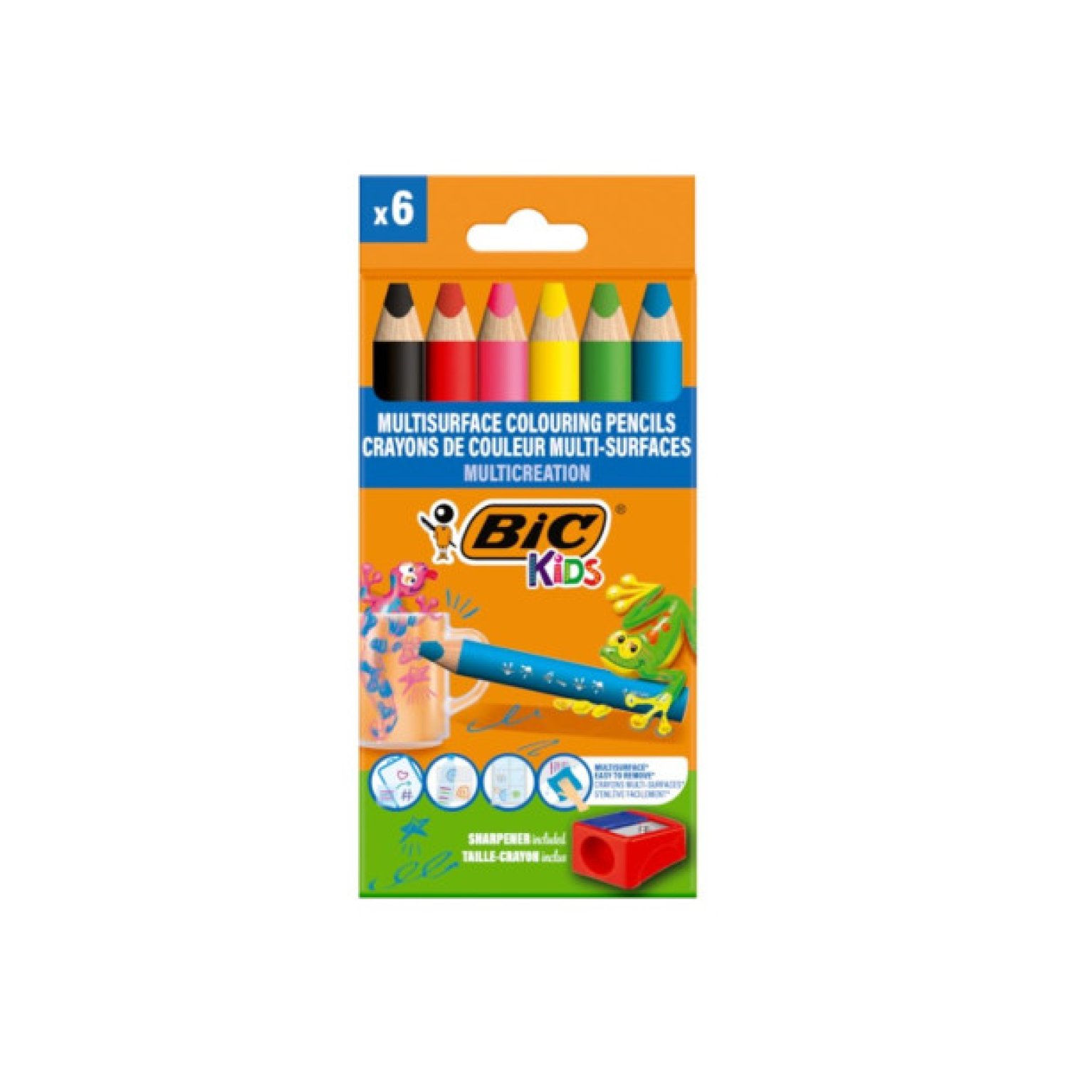 BIC · Estuche Lápices Triangulares · Multisuperficie · 6 Unidades