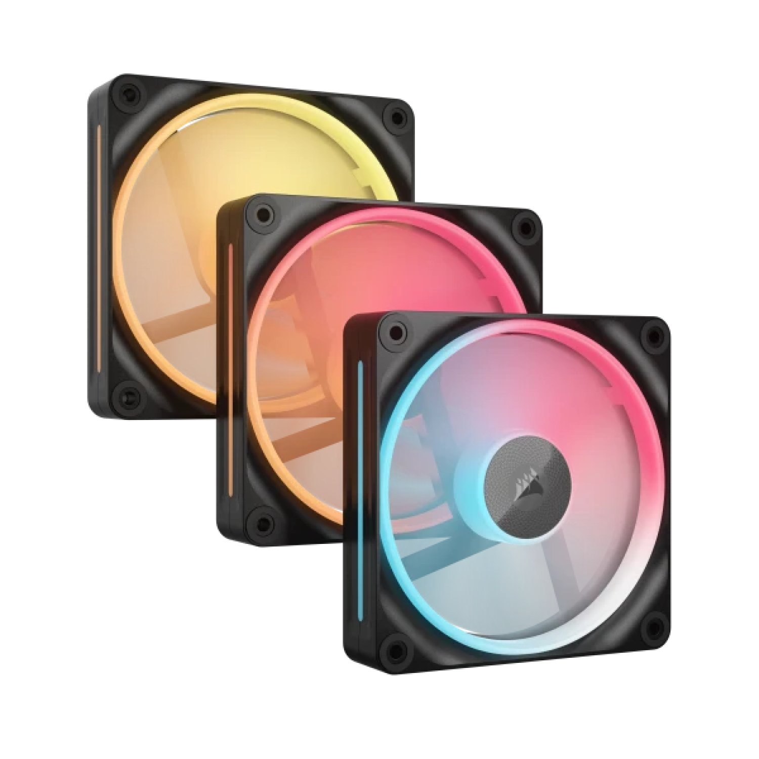 Corsair iCUE LINK LX120-R · Ventilador RGB 12cm · 3 Unidades · Negro