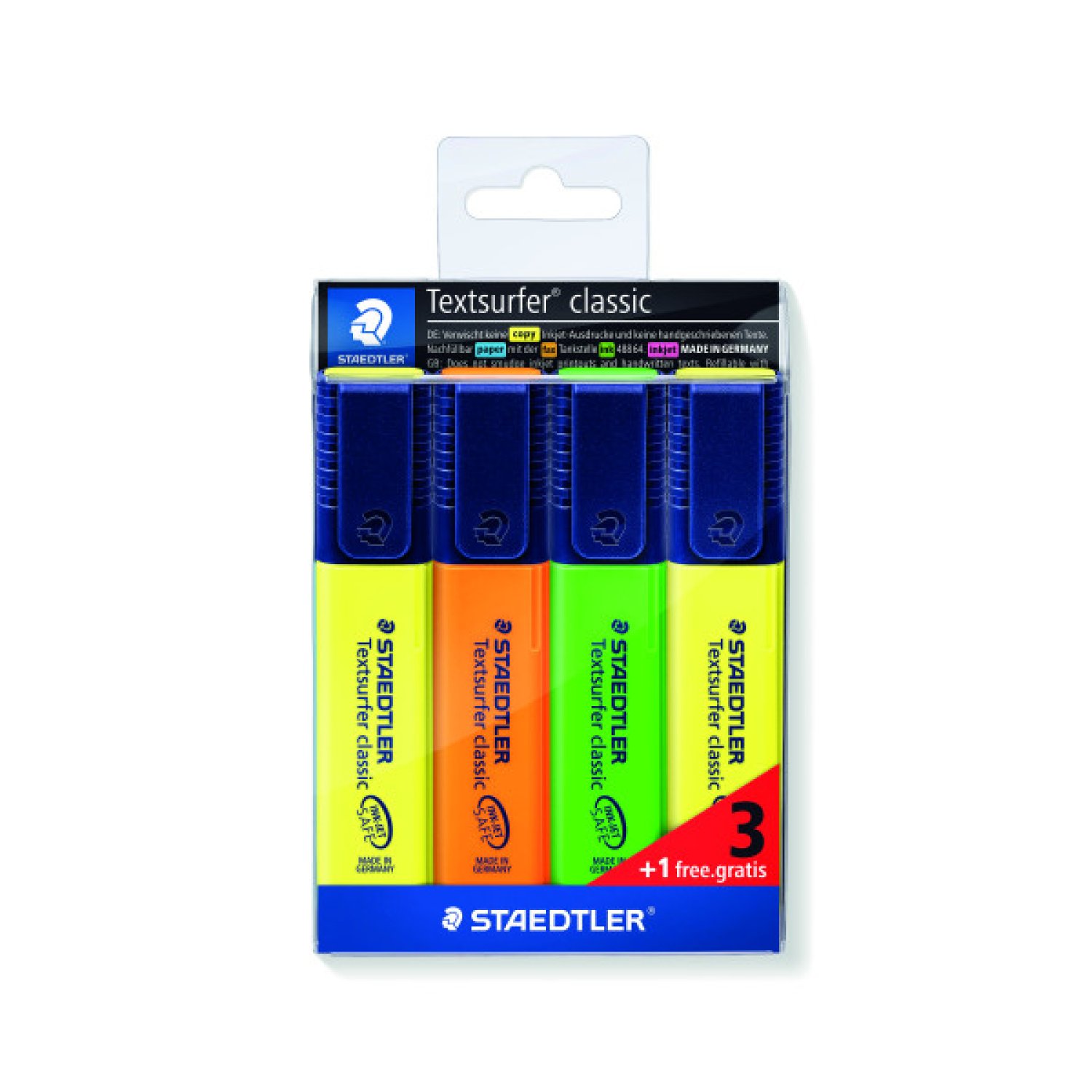 Staedtler Textsurfer Classic 364 · Marcadores Fluorescentes · Pack 3+1 Regalo