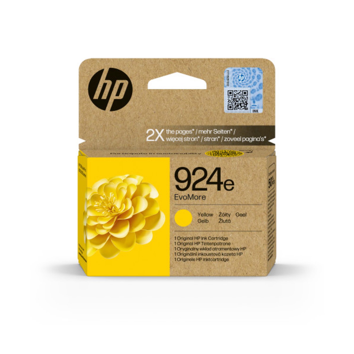 HP Cartucho Tinta Original 924e · Amarilla · EvoMore