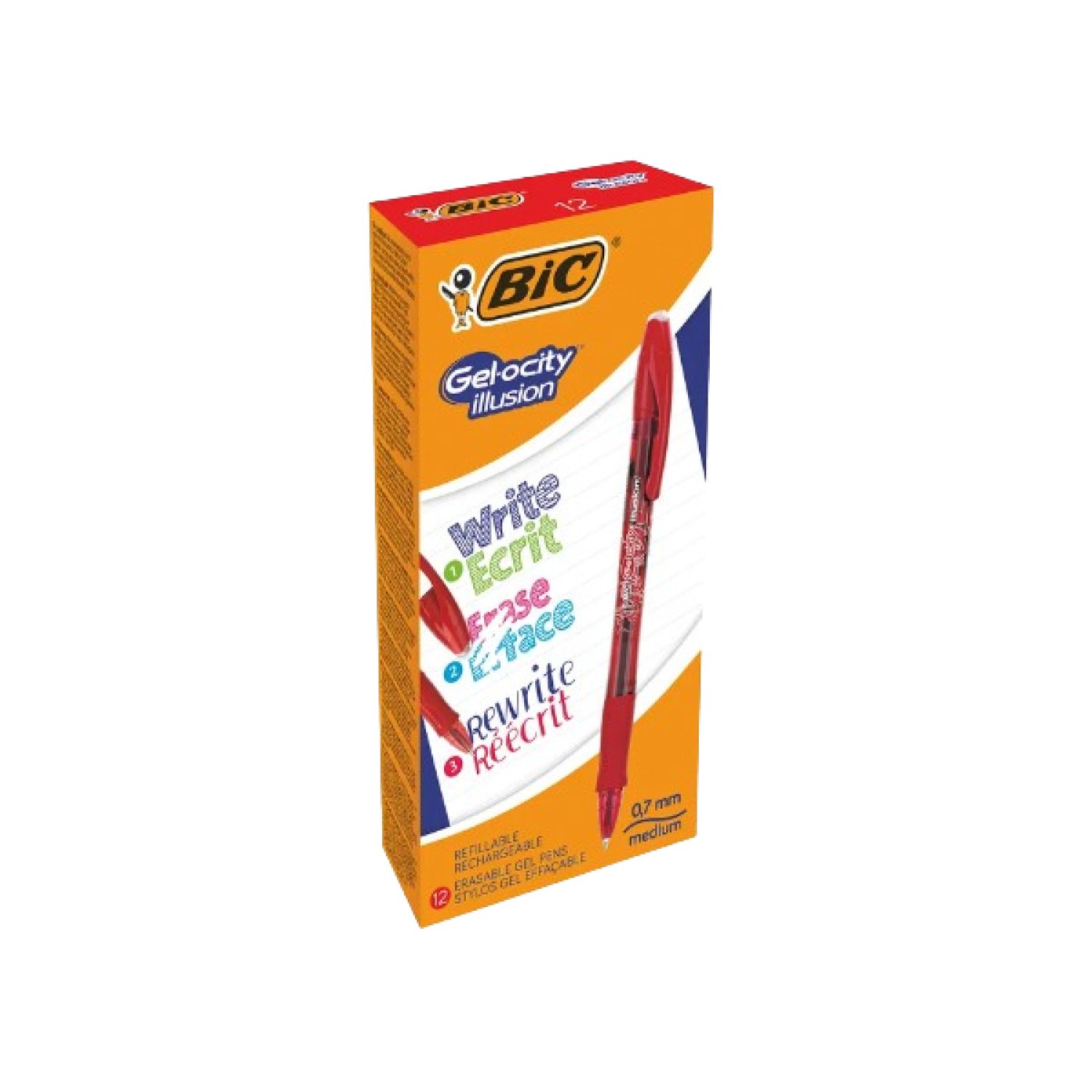Bic · Bolígrafo Gel Borrable · Rojo
